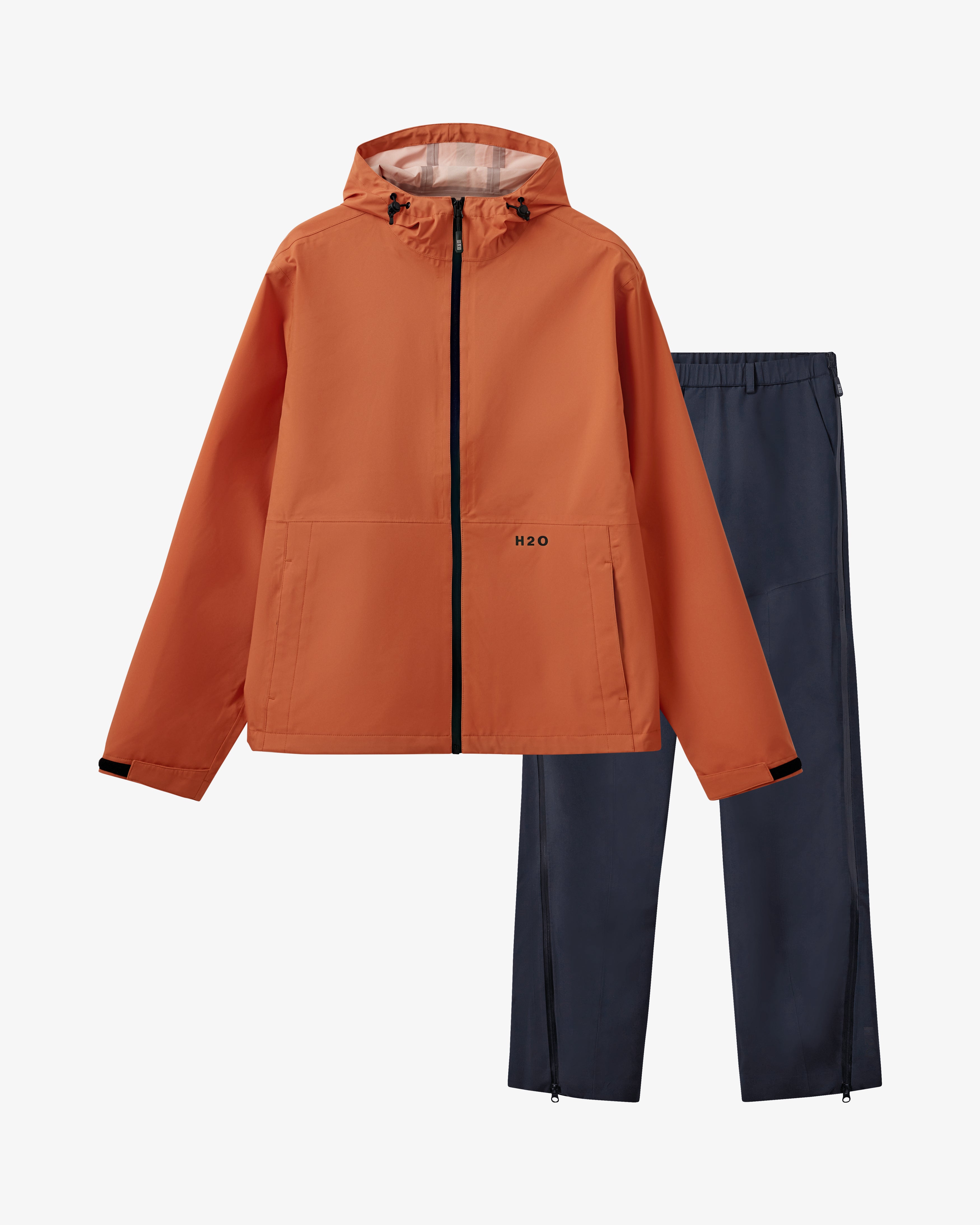 H2O Bornholm Rain Set Rain Wear 6086 Autumn Leaf/Navy