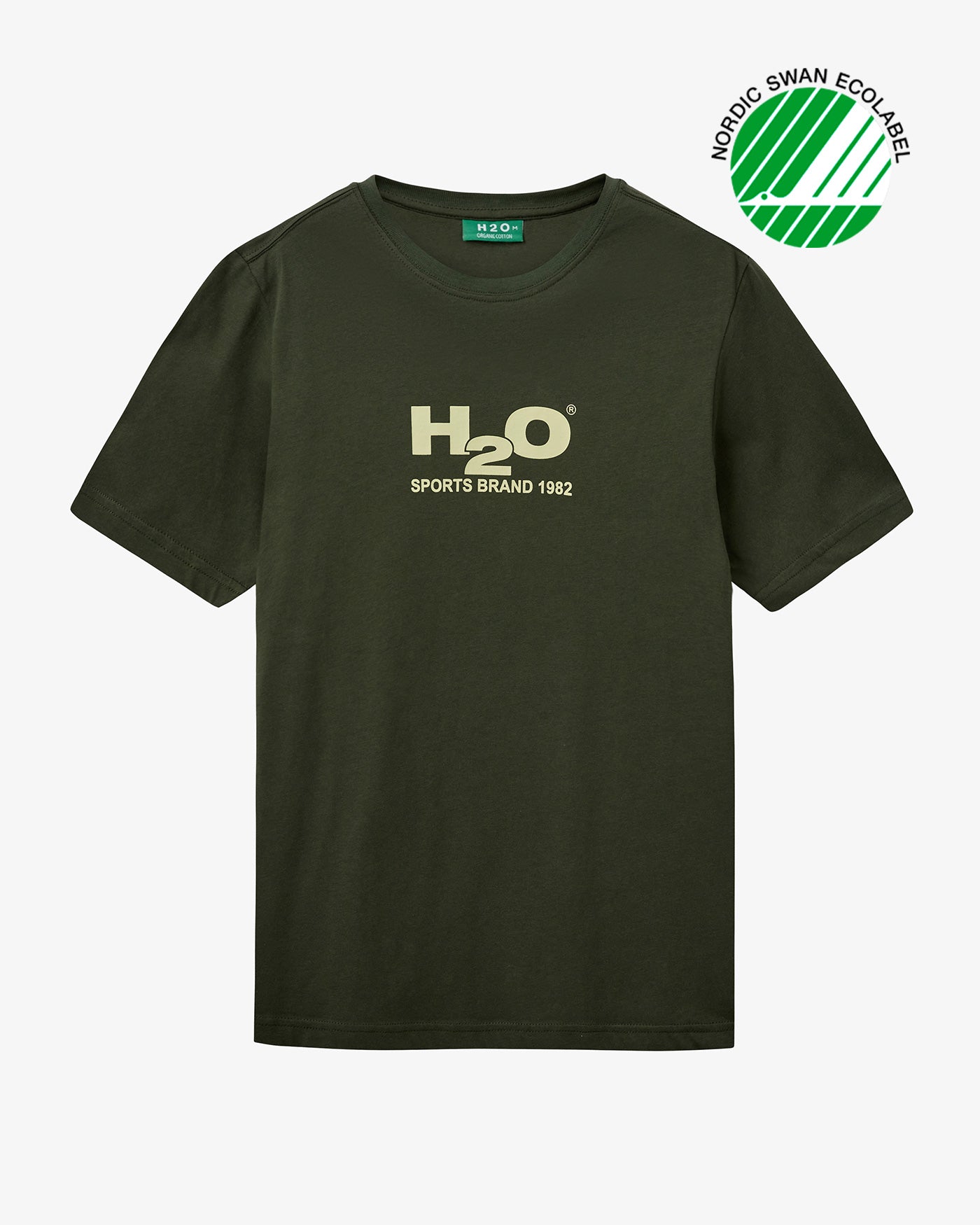 H2O Basic H2O Logo Tee T-Shirt 7066 Army/Lime