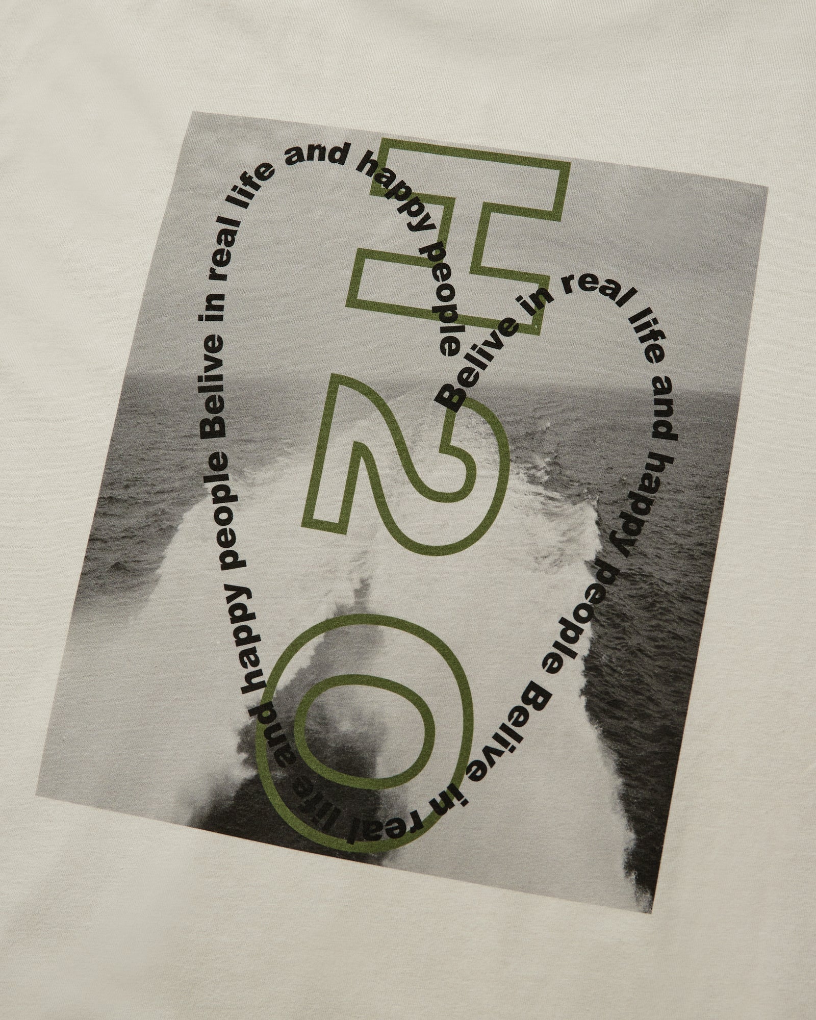 H2O Select Kap Dan Oversized Tee Print T-Shirt 7888 Chalk/Army