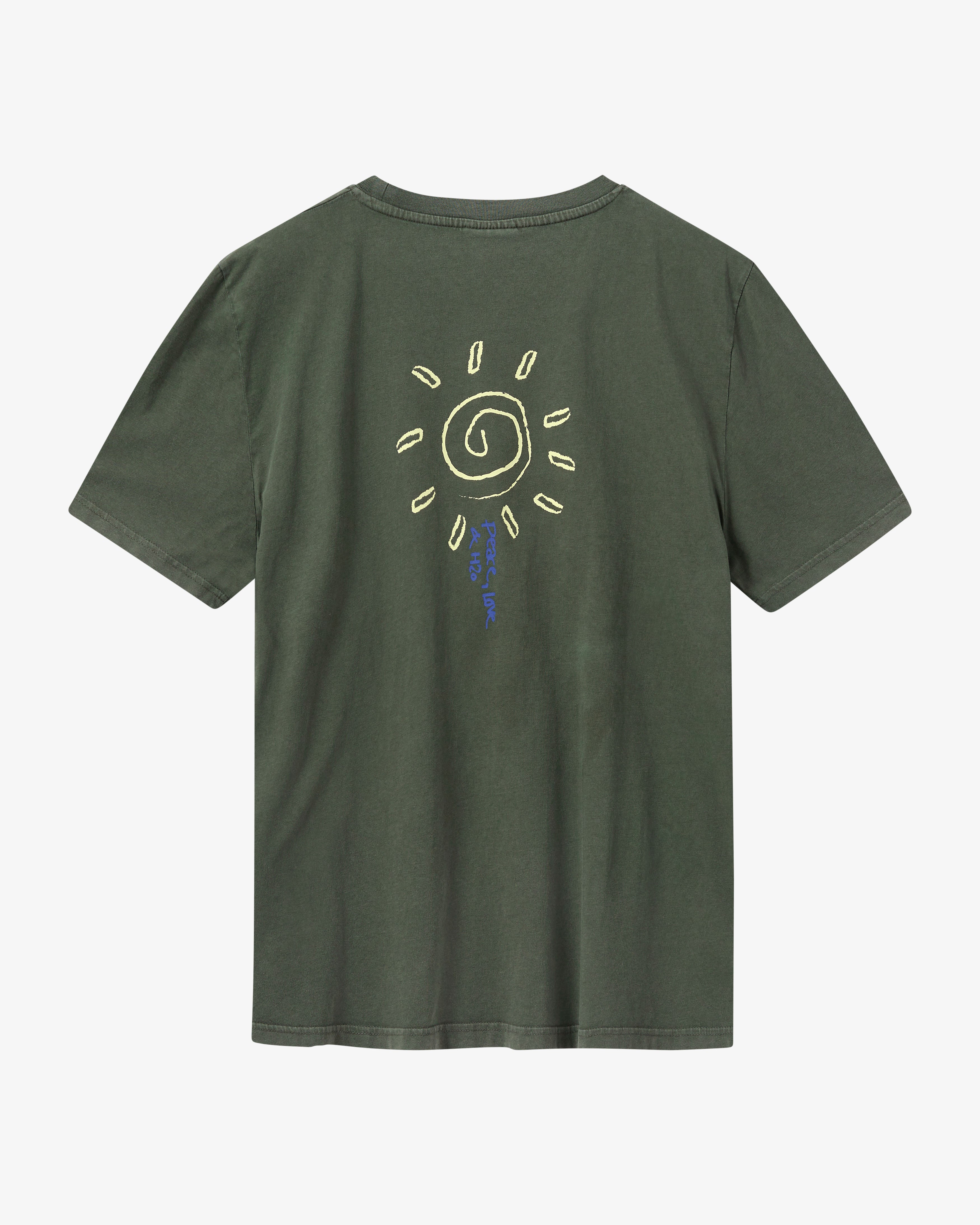 H2O Select Kap Dan Oversized Tee Print T-Shirt 7066 Army/Lime