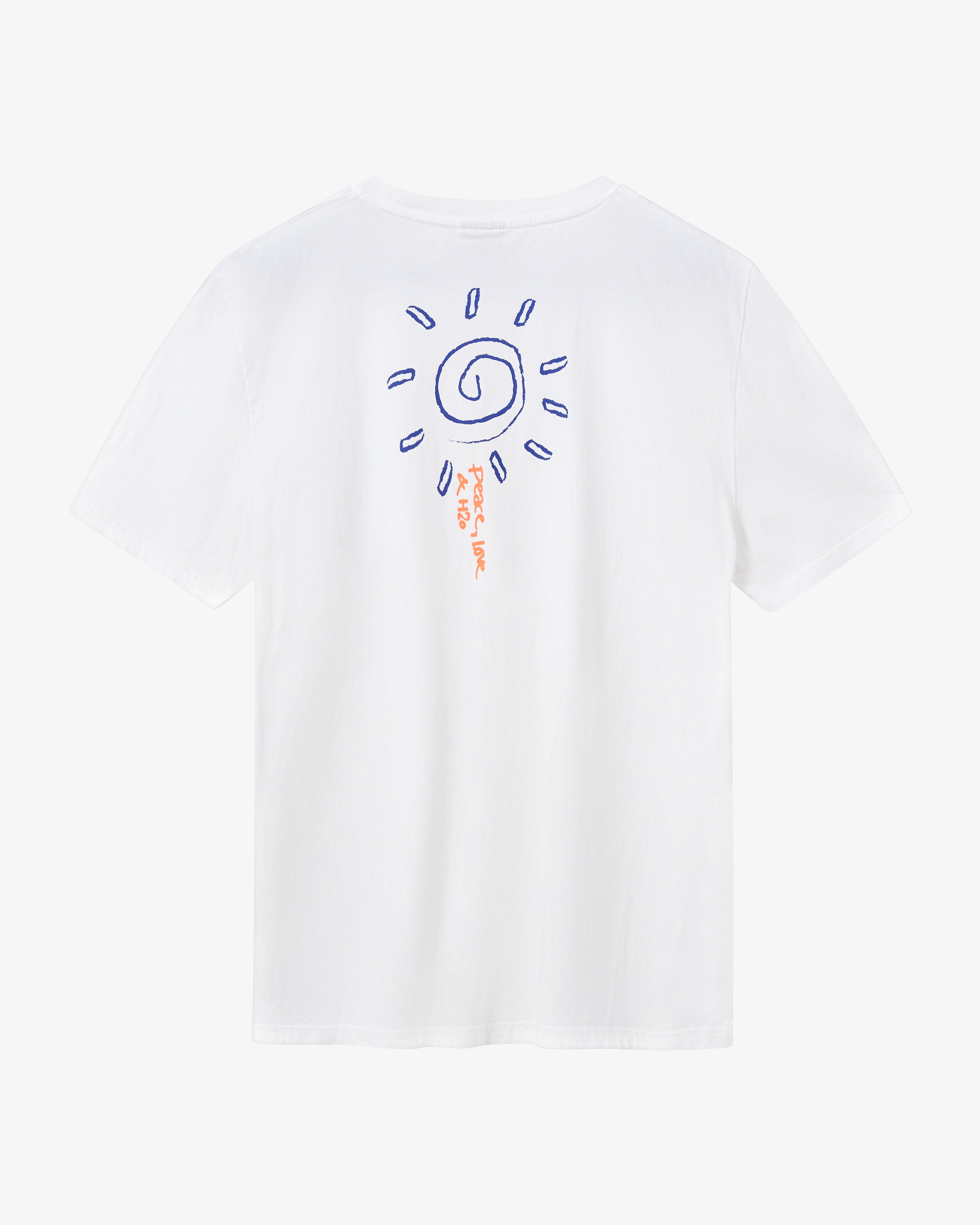 H2O Select Kap Dan Oversized Tee Print T-Shirt 7350 White/Blue