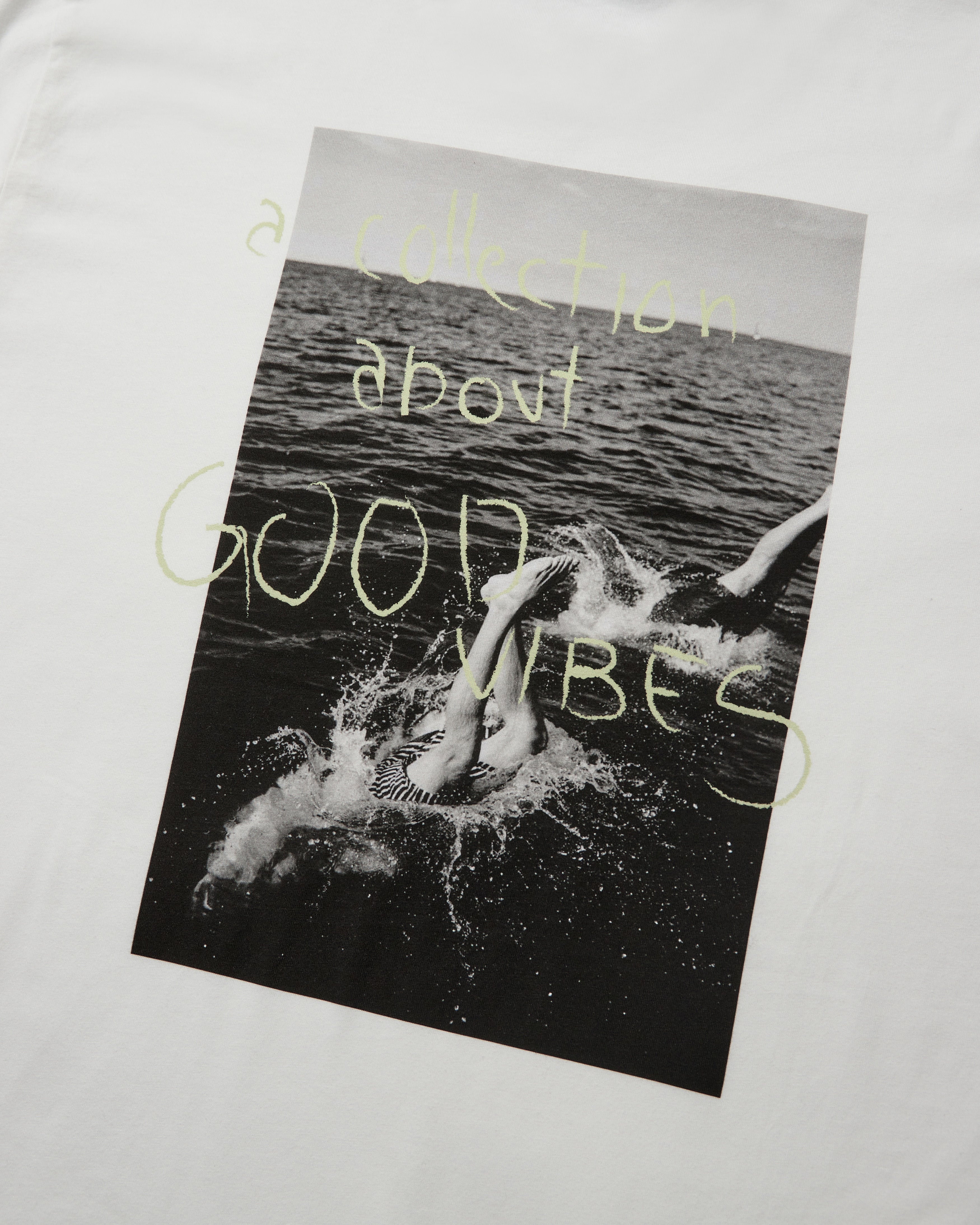 H2O Select Kap Dan Oversized Tee Print T-Shirt 7634 White/Lime