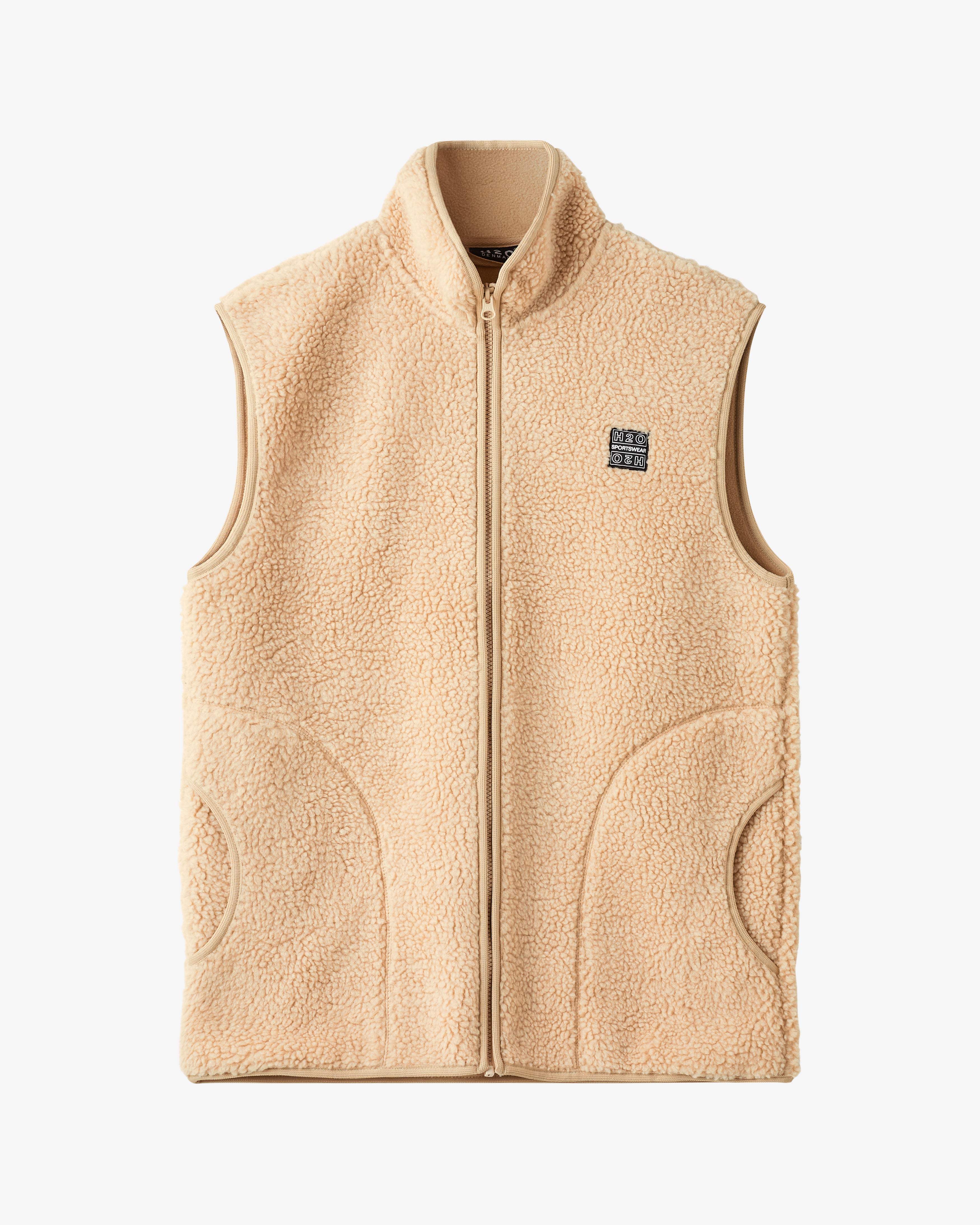 H2O Basic Langli Pile Waistcoat Jacket 3575 Beige
