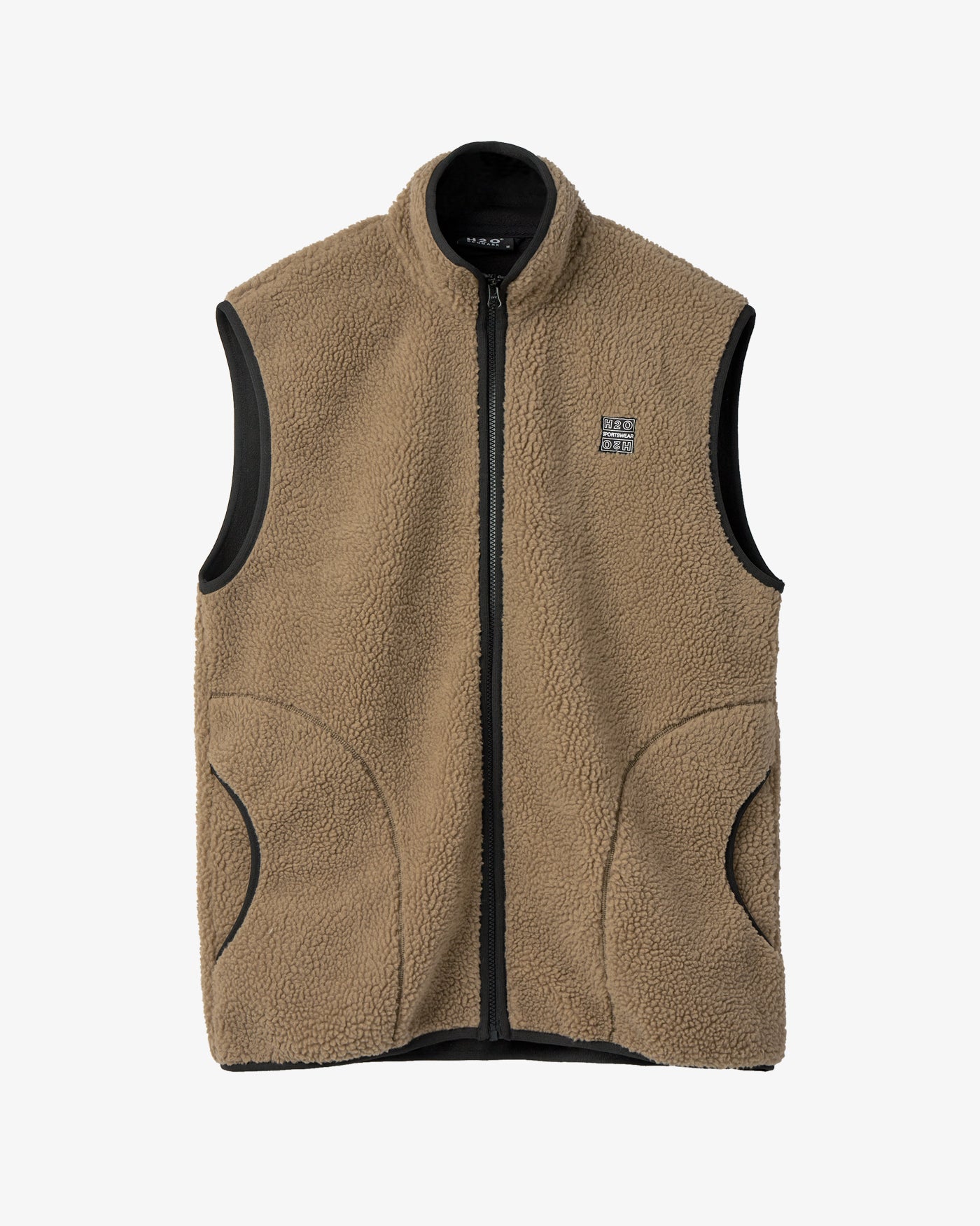 H2O Basic Langli Pile Waistcoat Jacket 3586 Oak