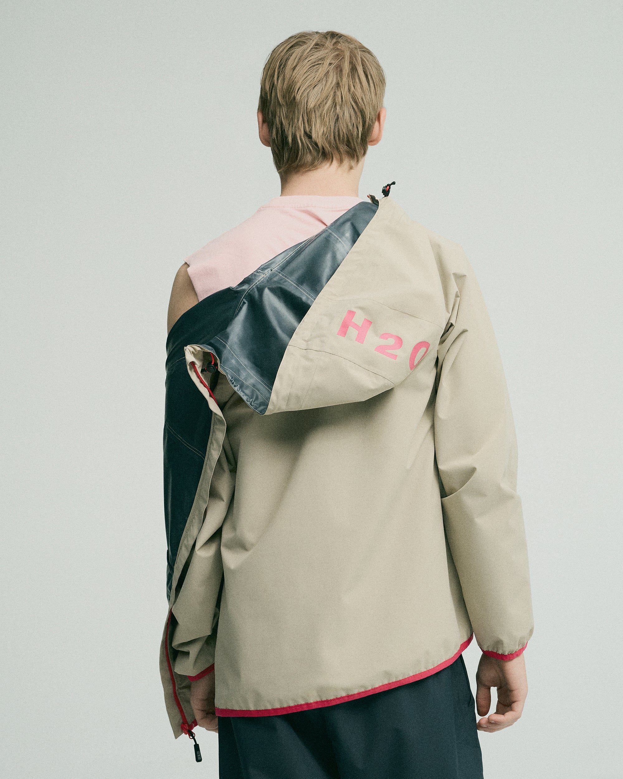 H2O Rømø Festival Rain Jacket Rain Wear 7031 Warm Grey/Wild Pink