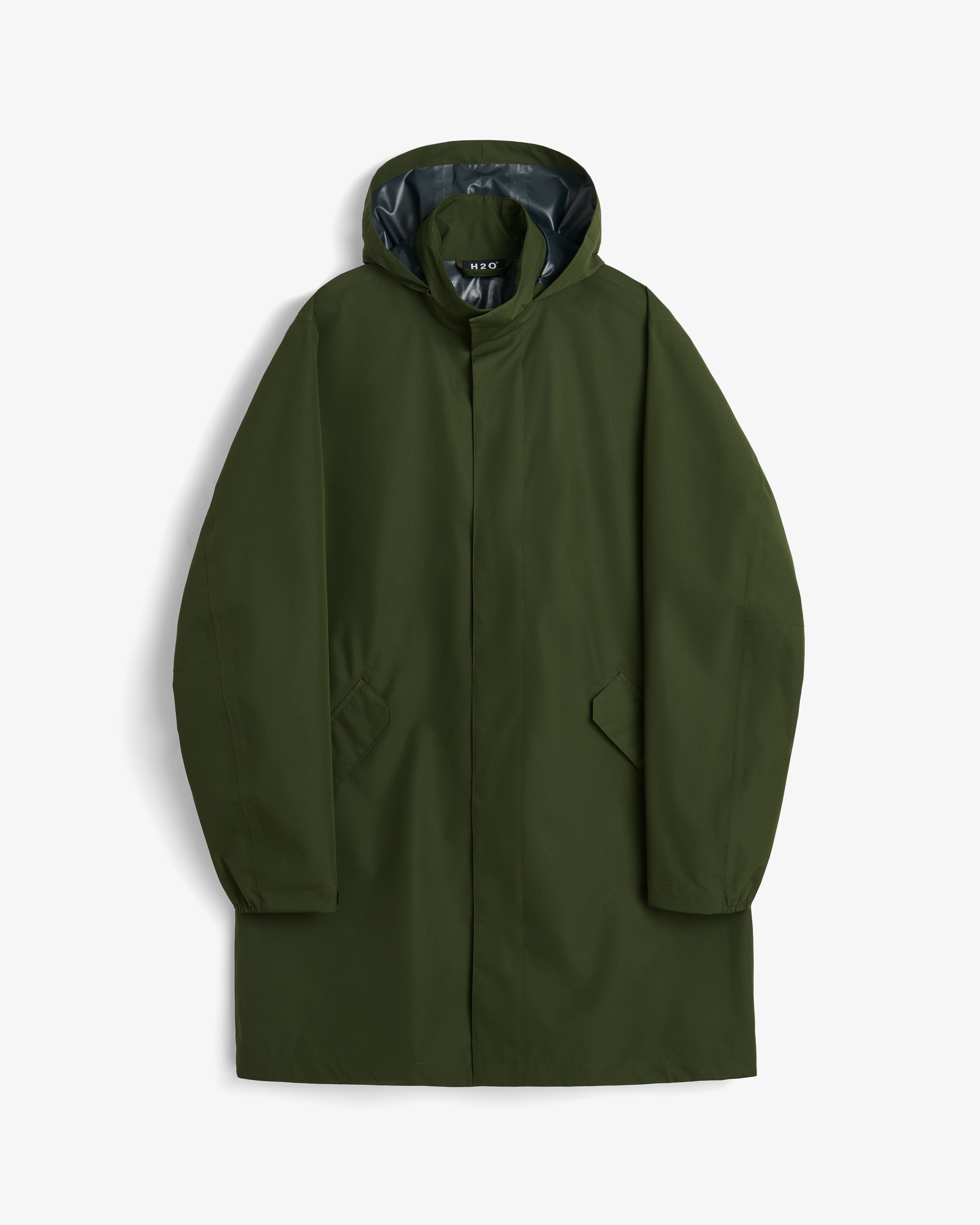 H2O Rømø LW Long Rain Jacket Rain Wear 3020 Army