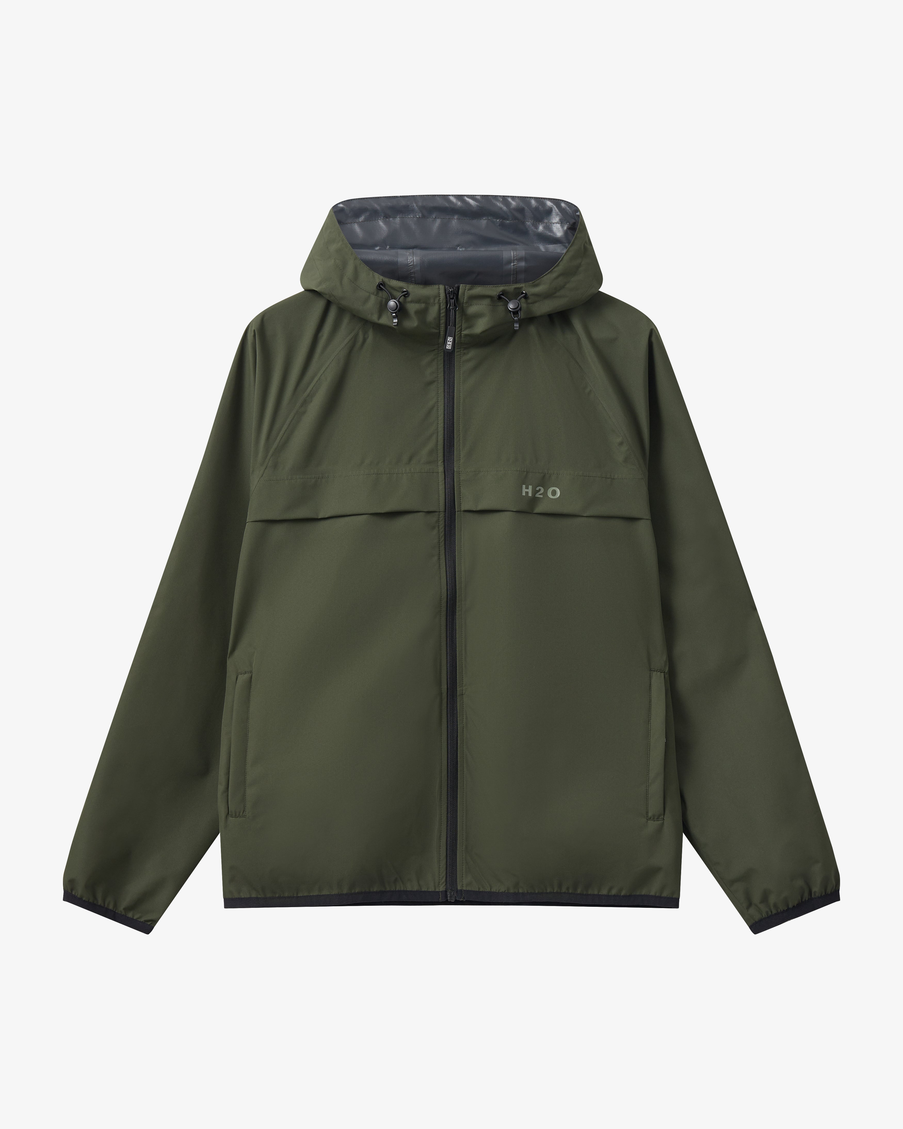 Rømø LW Packable Rain Jacket Army – H2O - Main Image