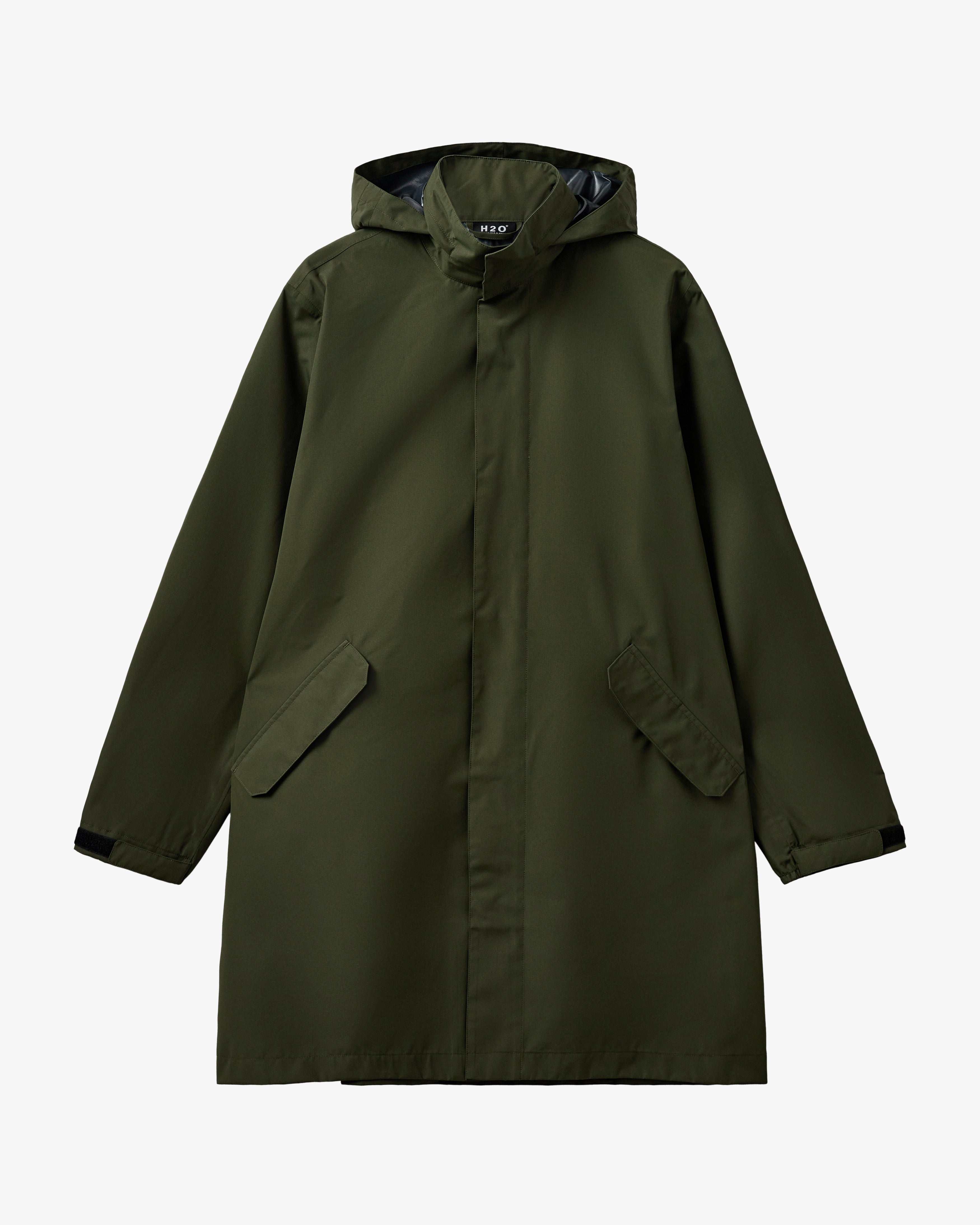 H2O Rømø LW Long Rain Jacket Rain Wear 3020 Army