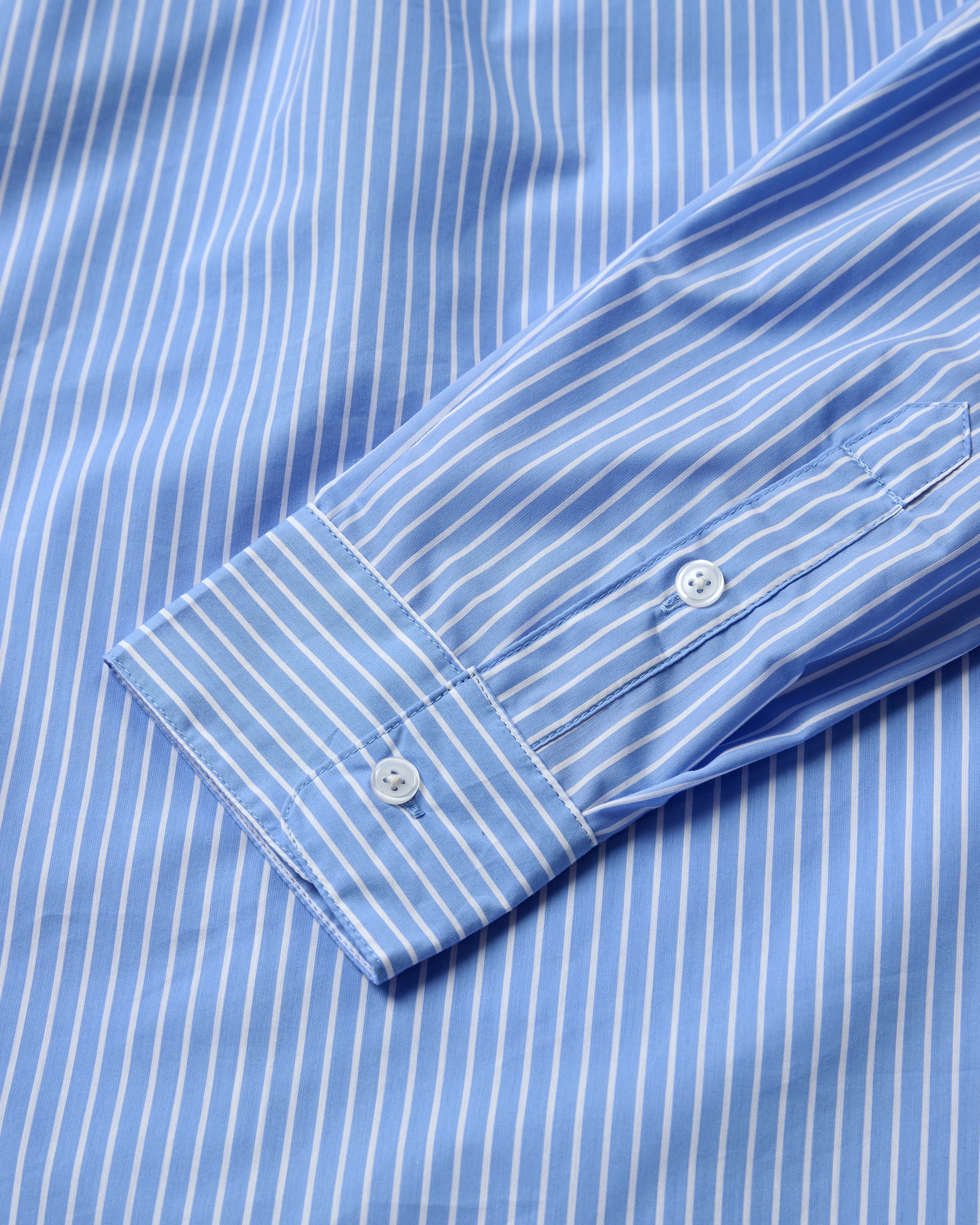 H2O Basic Rønne Pyjamas Shirt Pants 7044 Sky Blue/White