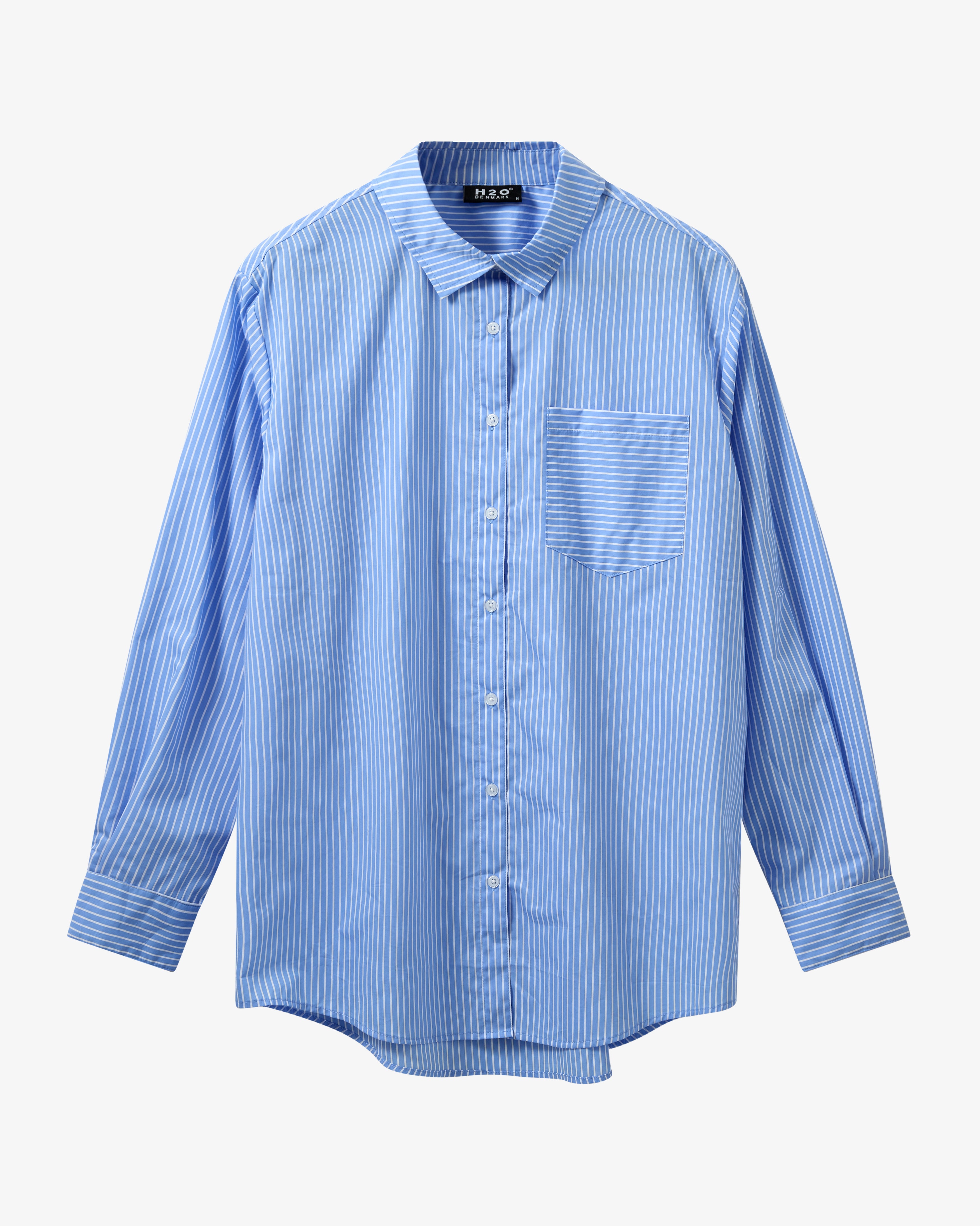 H2O Basic Rønne Pyjamas Shirt Pants 7044 Sky Blue/White