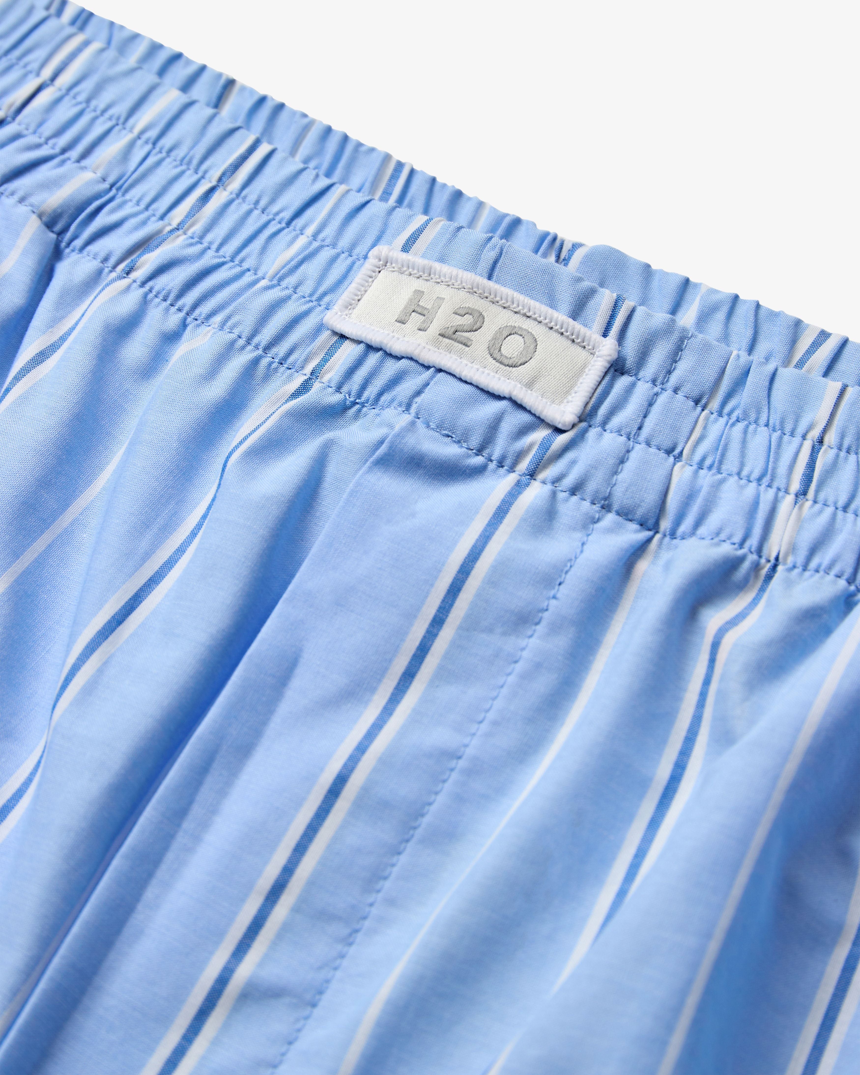 H2O Basic Rønne Pyjamas Shorts Shorts 7046 Light Blue/White/Blue