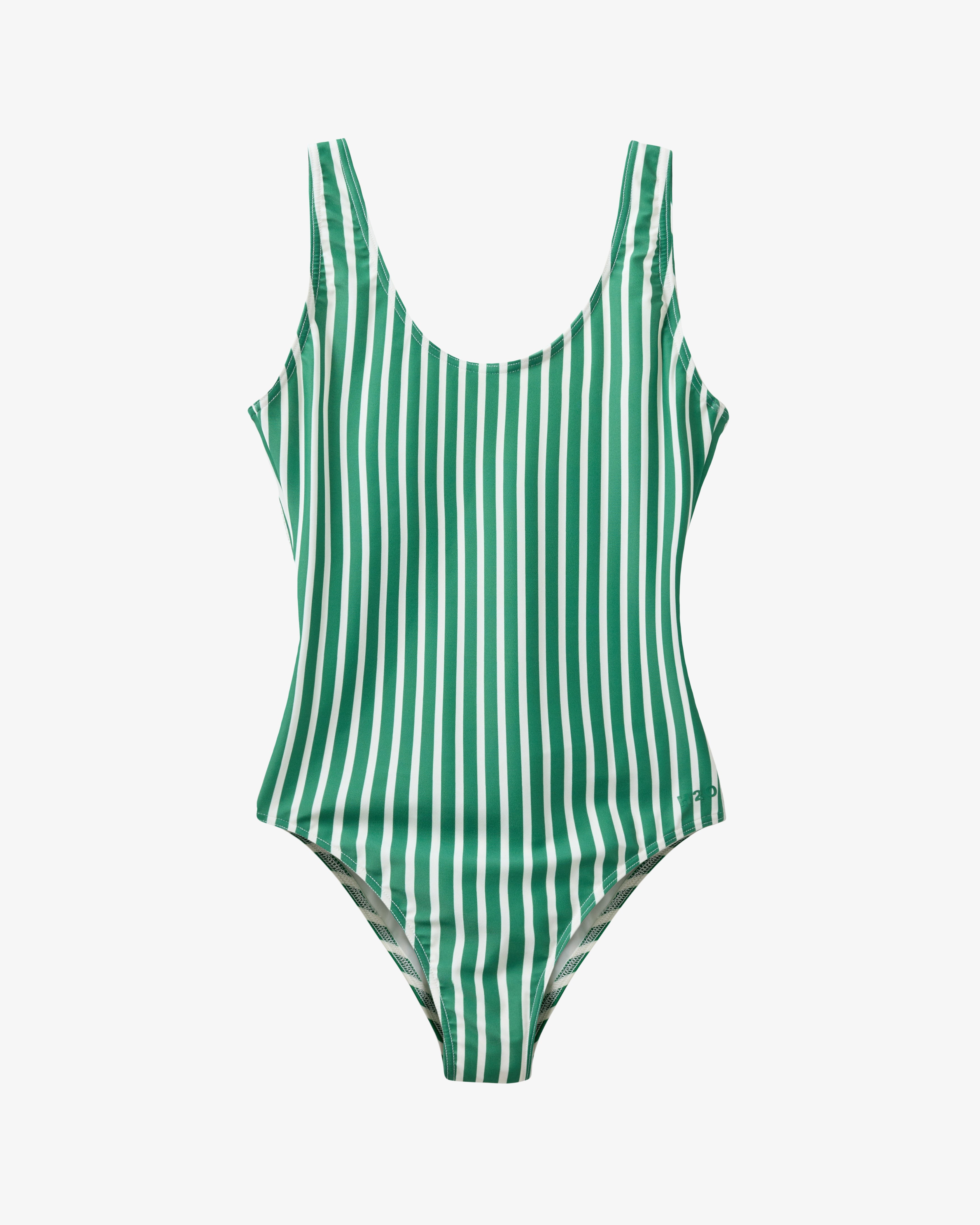H2O Basic Stripe Badedragt Swim Wear 3053 Posy Green