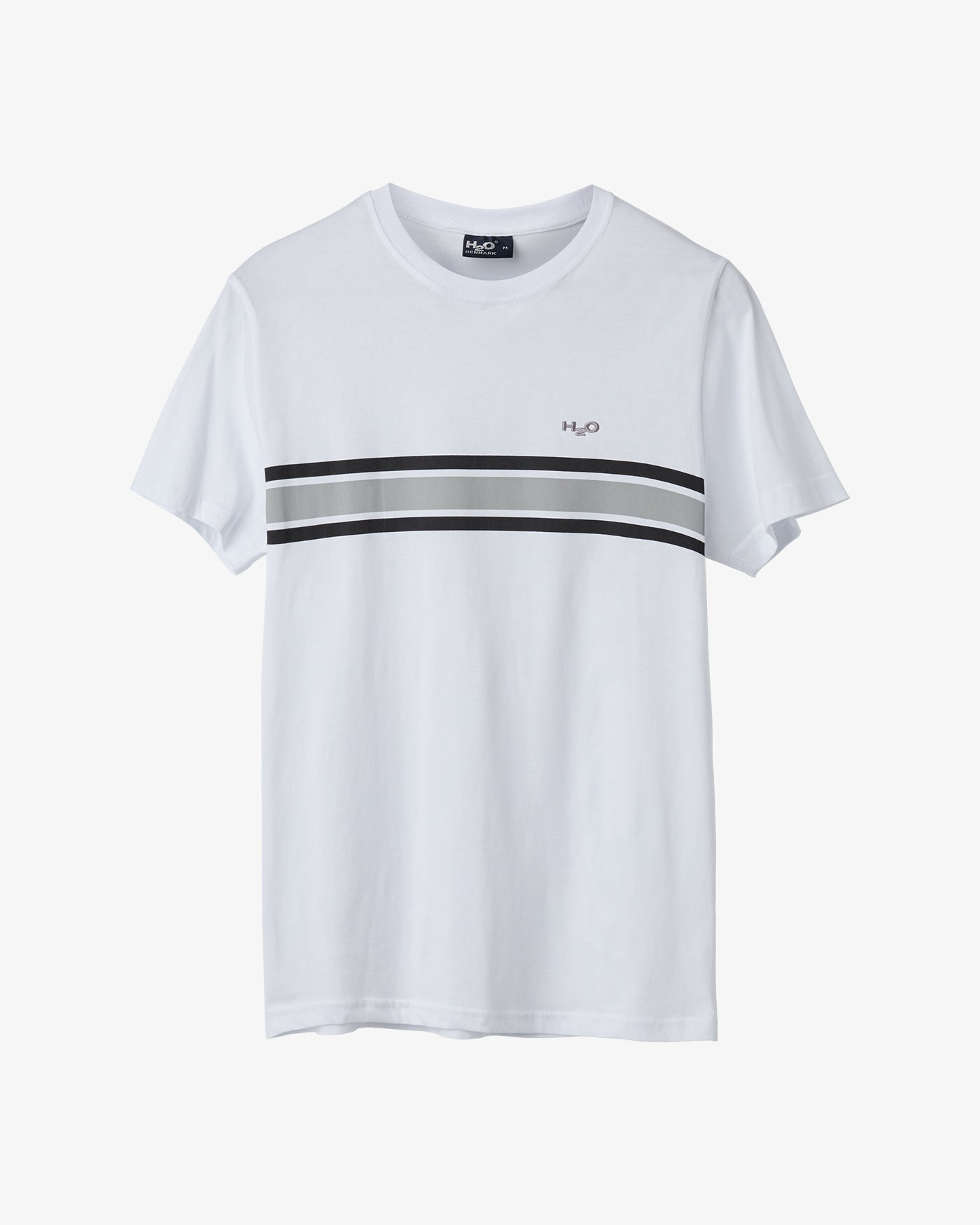 H2O Basic Gilleleje T-shirt Wmn T-Shirt 7890 White/Black/Grey/Black