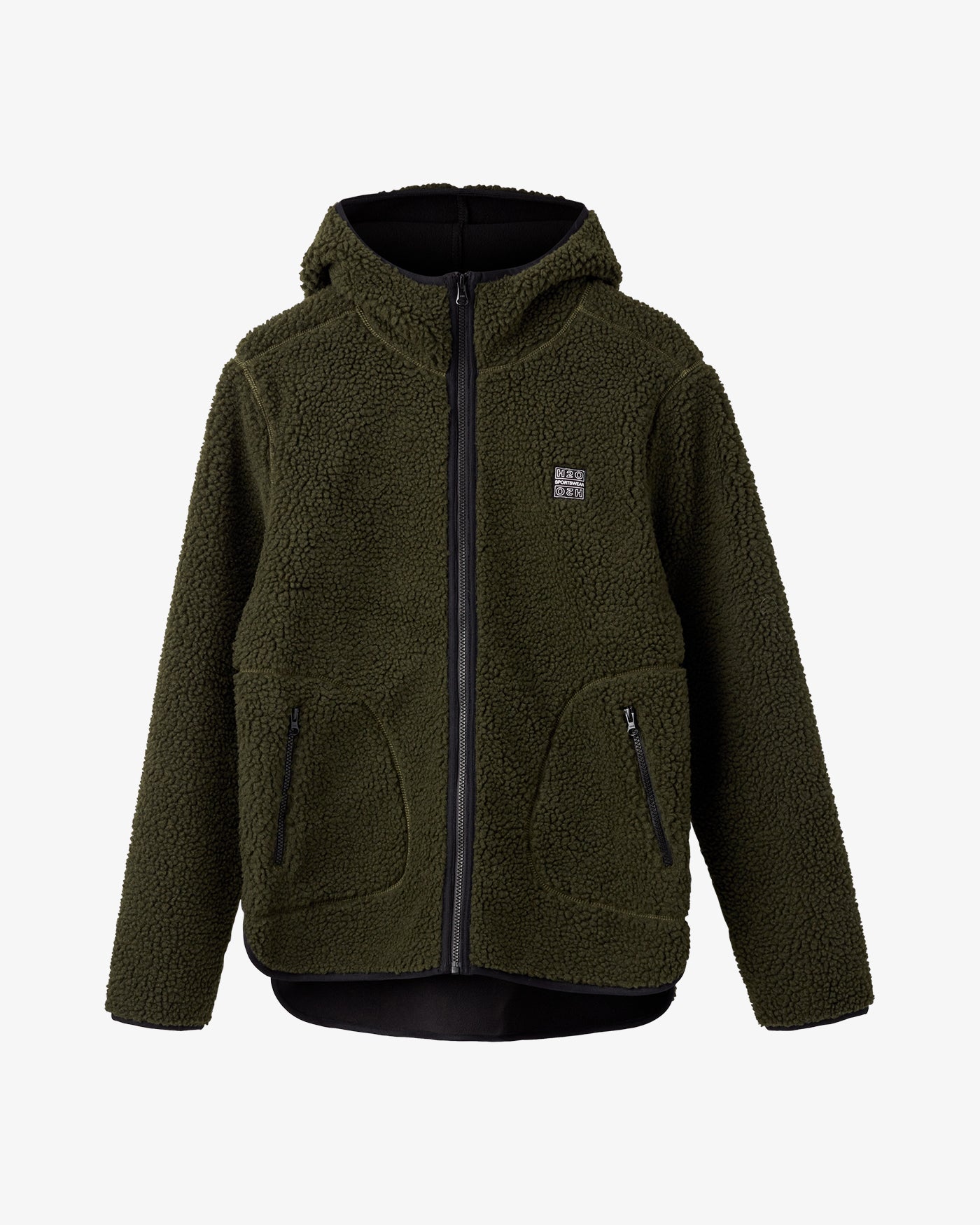 H2O Basic Langli Pile Hoodie Jacket 3020 Army