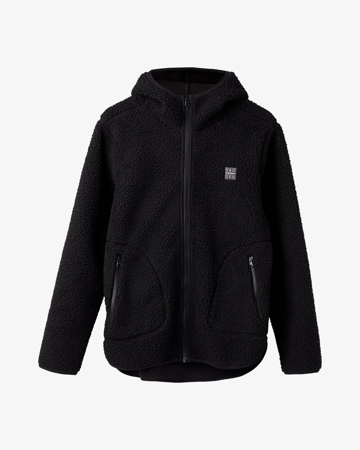 H2O Basic Langli Pile Hoodie Jacket 3500 Black