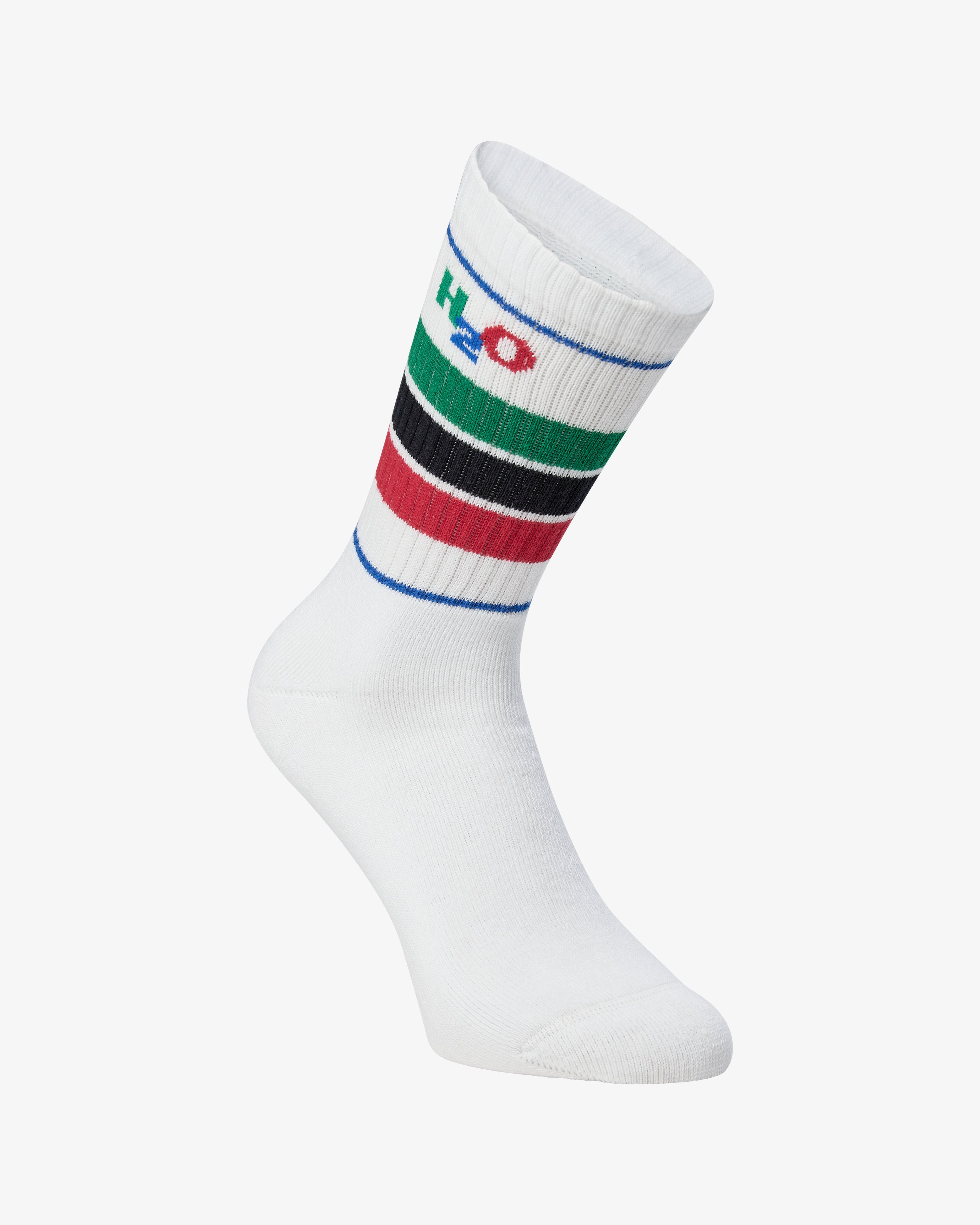 H2O Basic 2-Pack Classic Sock Socks 8620 White/Green/Red