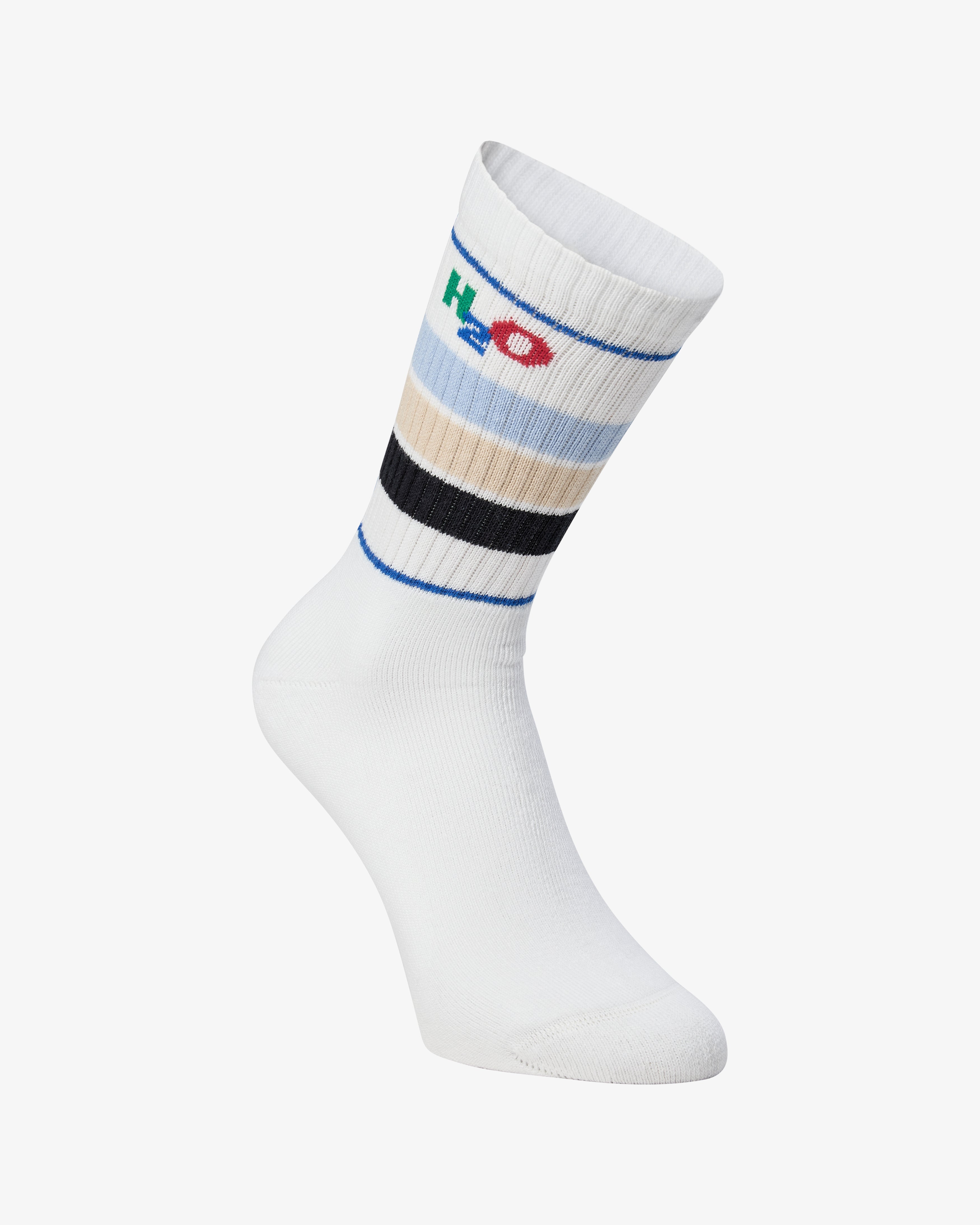 H2O Basic 2-Pack Classic Sock Socks 8621 White/Light Blue/Navy