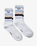 H2O Basic 2-Pack Classic Sock Socks 8621 White/Light Blue/Navy