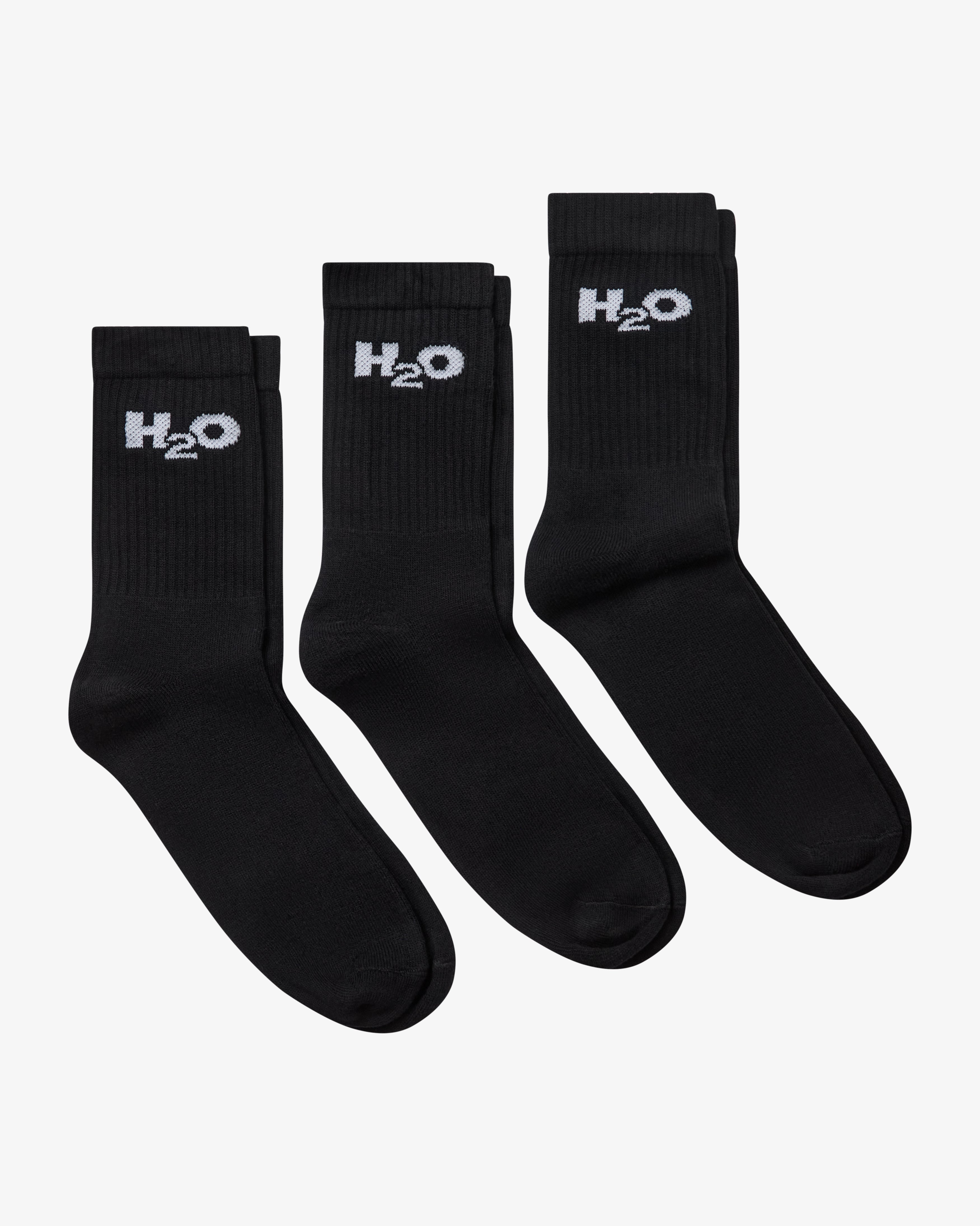H2O Basic 3-Pak Strømpe Socks 3500 Black