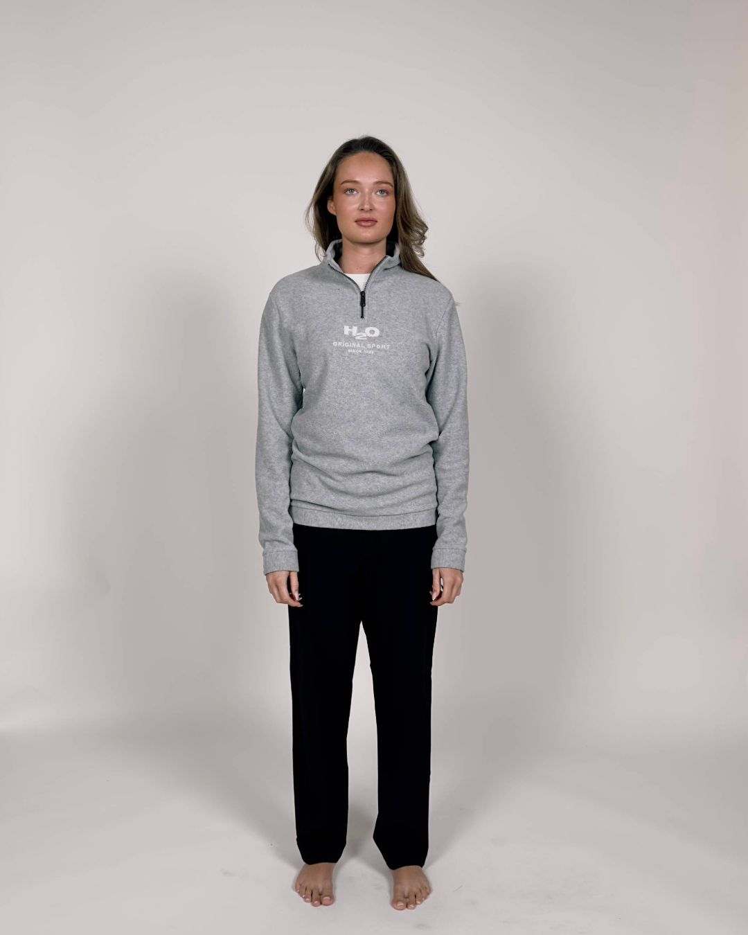 H2O Basic Blåvand 1/2 Zip Fleece Fleece 1020 Lt. Grey Mel