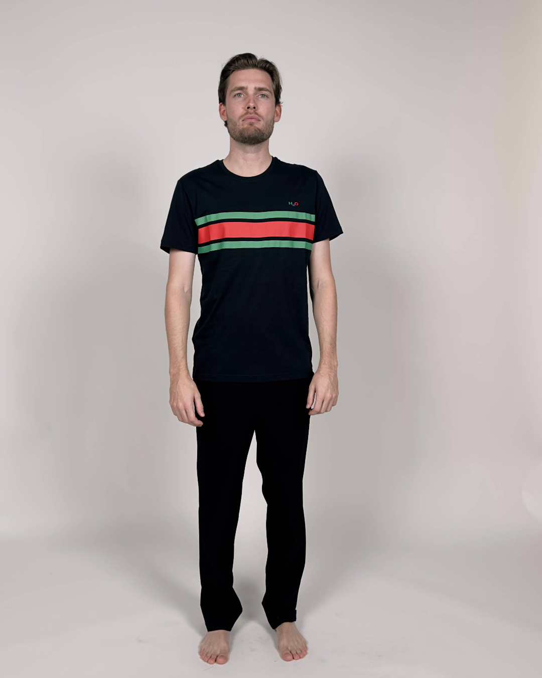 H2O Basic Gilleleje T-shirt T-Shirt 8410 Navy/Green/Red