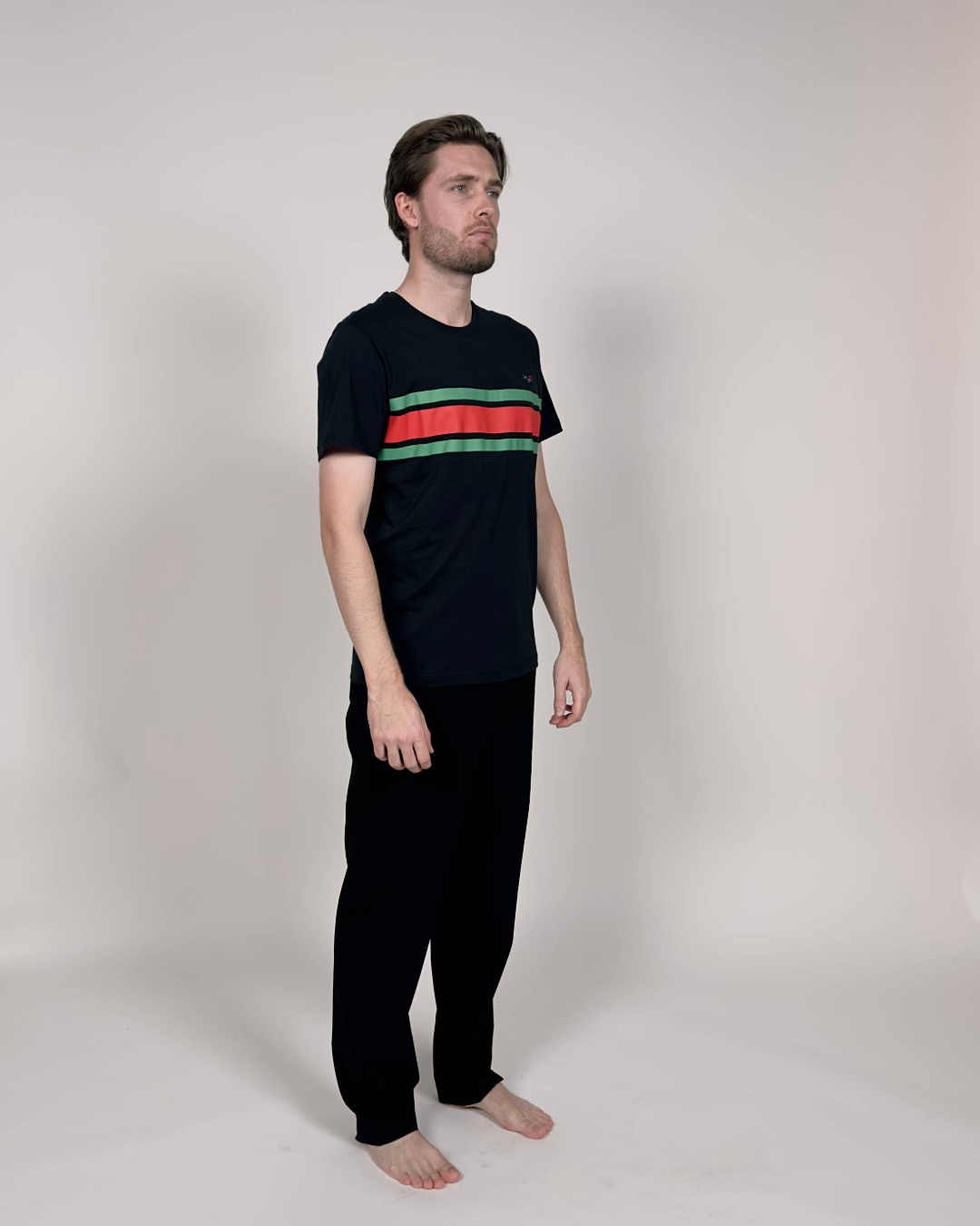 H2O Basic Gilleleje T-shirt T-Shirt 8410 Navy/Green/Red