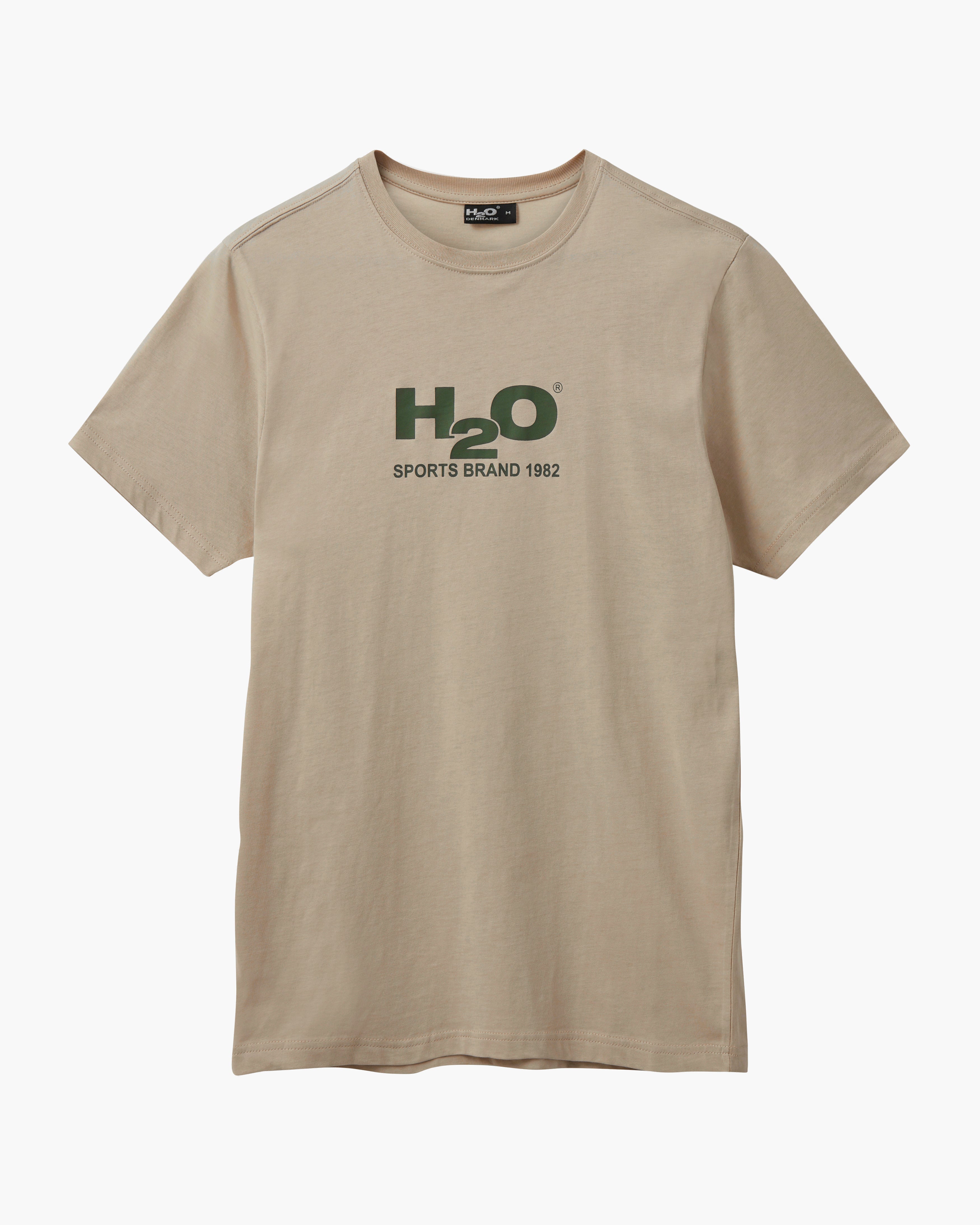 H2O Logo Tee - Warm Grey/Army