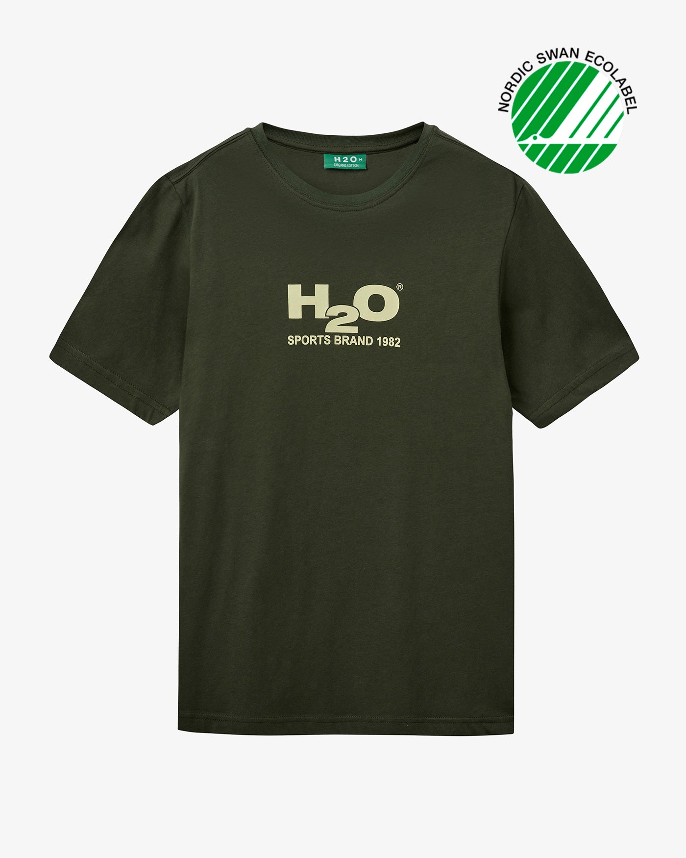 H2O Logo Tee - Army/Lime