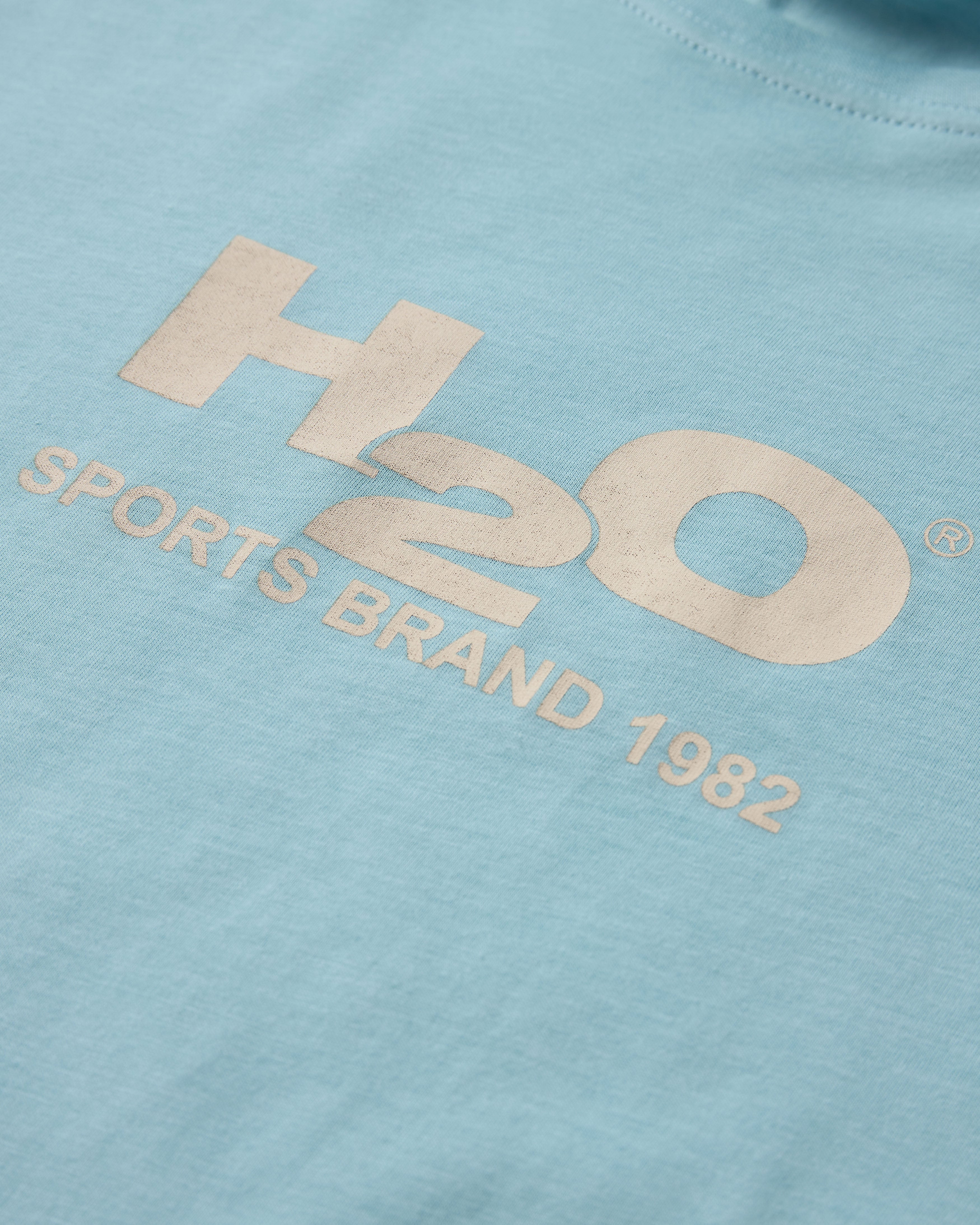 H2O H2O Logo Tee T-Shirt 7068 Aqua/Chalk