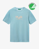 H2O Basic H2O Logo Tee T-Shirt 7068 Aqua/Chalk