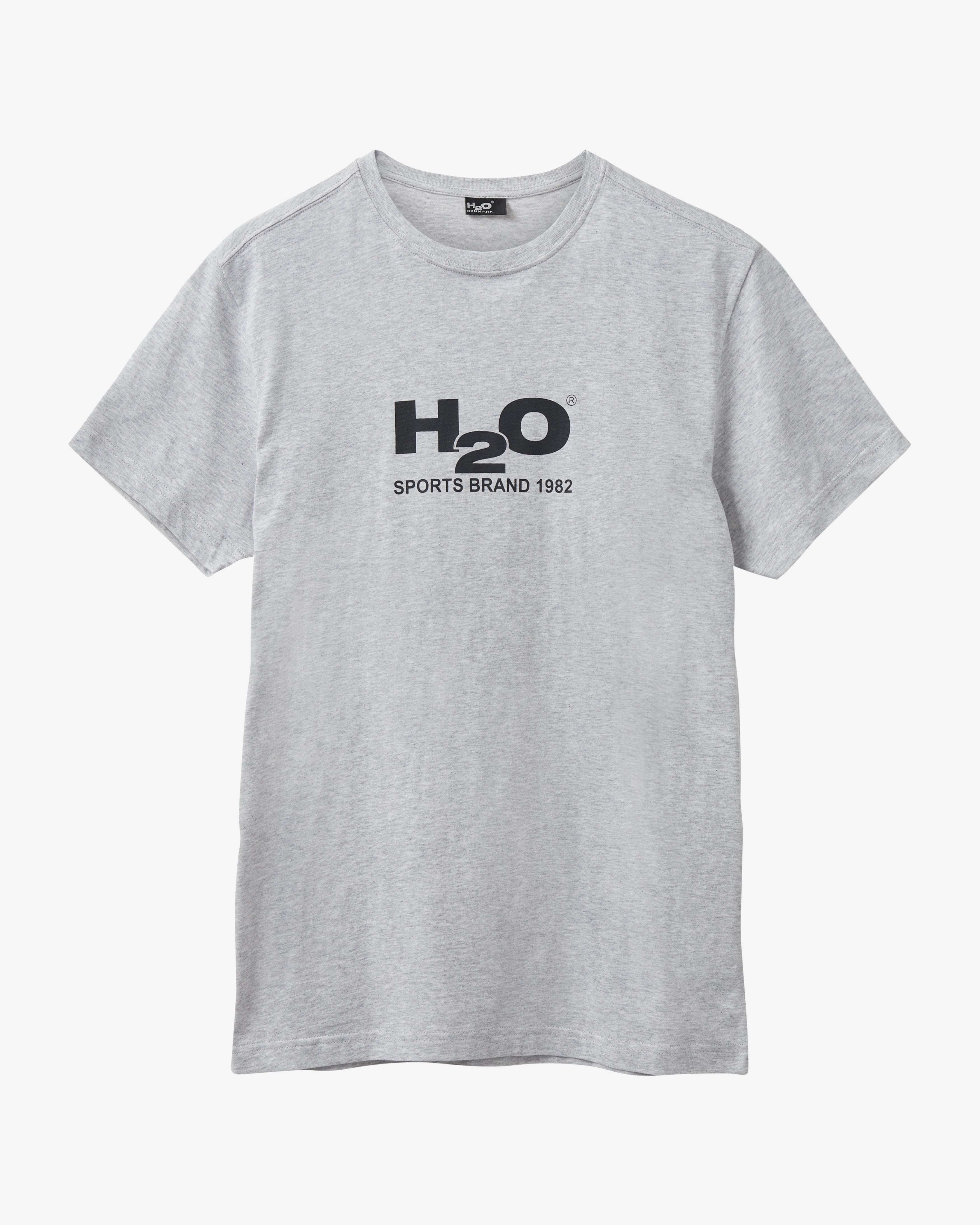 H2O H2O Logo Tee T-Shirt 7620 Lt. Grey Mel/Black