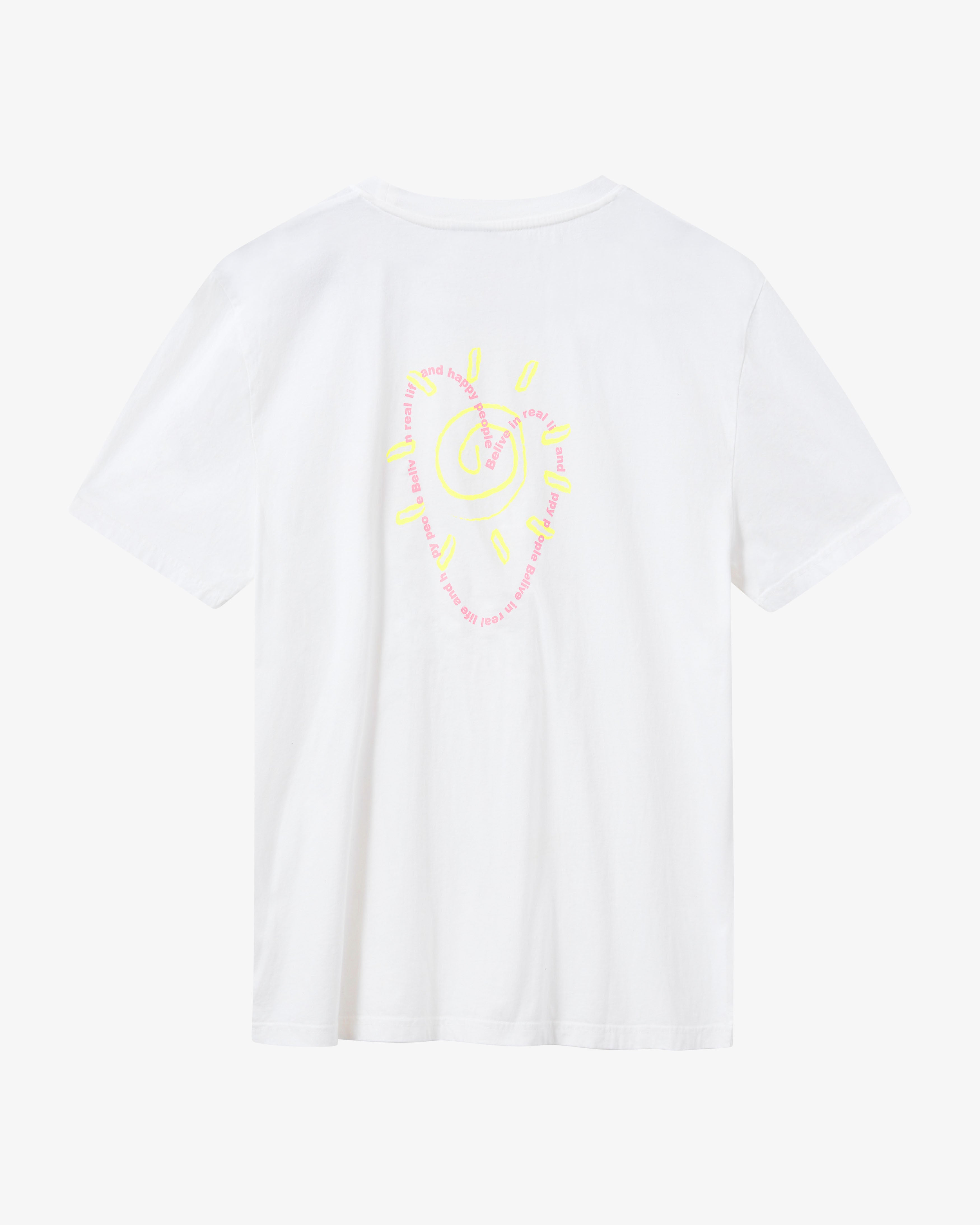 Kap Dan Tee Print - White/Pink