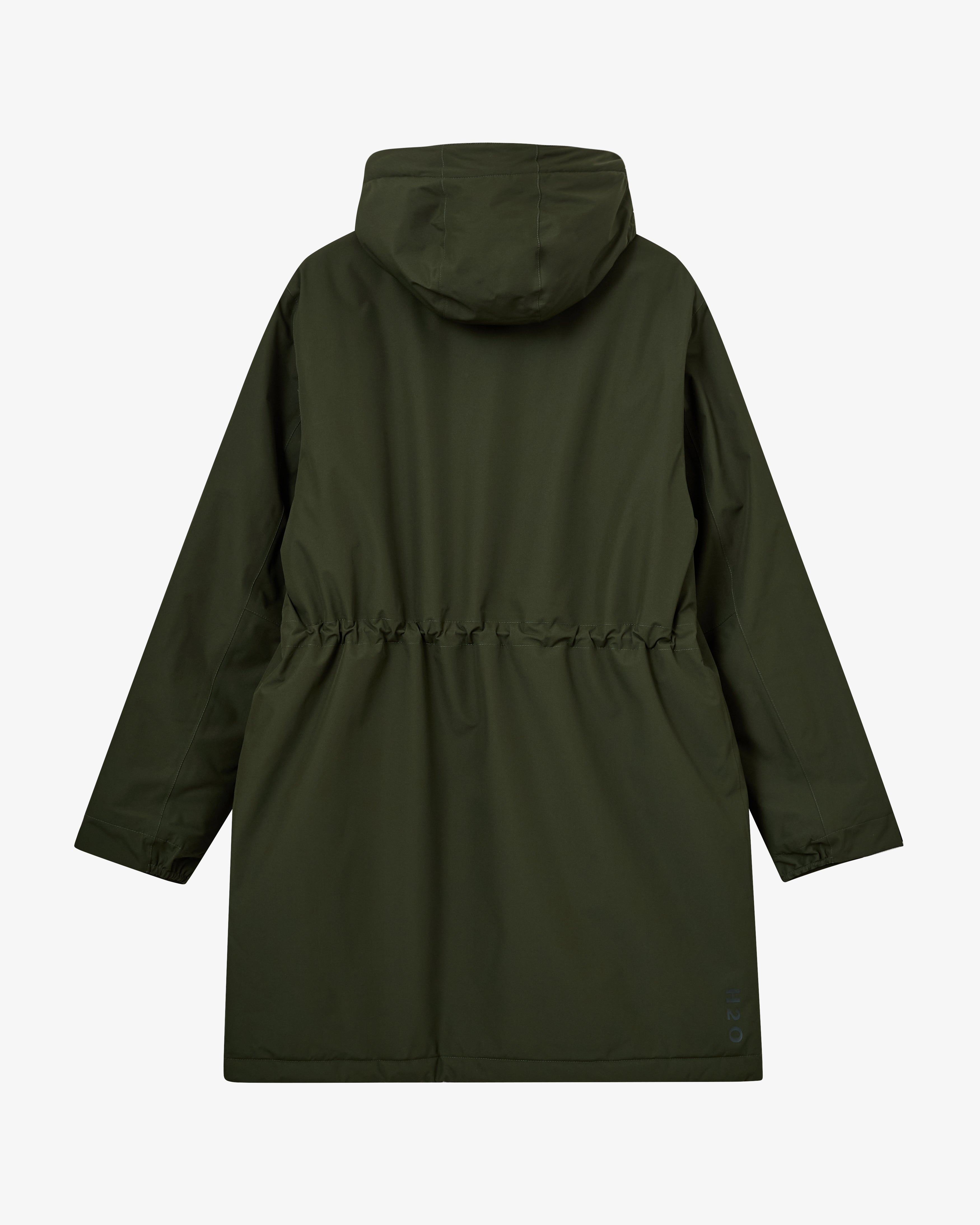 H2O Læsø Padded Long Jacket Jacket 3020 Army
