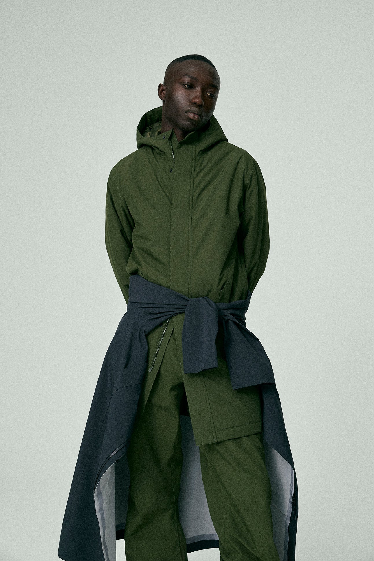 Læsø Padded Long Jacket - Army