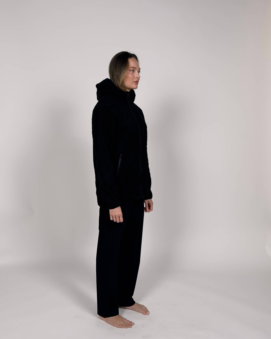 H2O Basic Langli Pile Hoodie Jacket 3500 Black