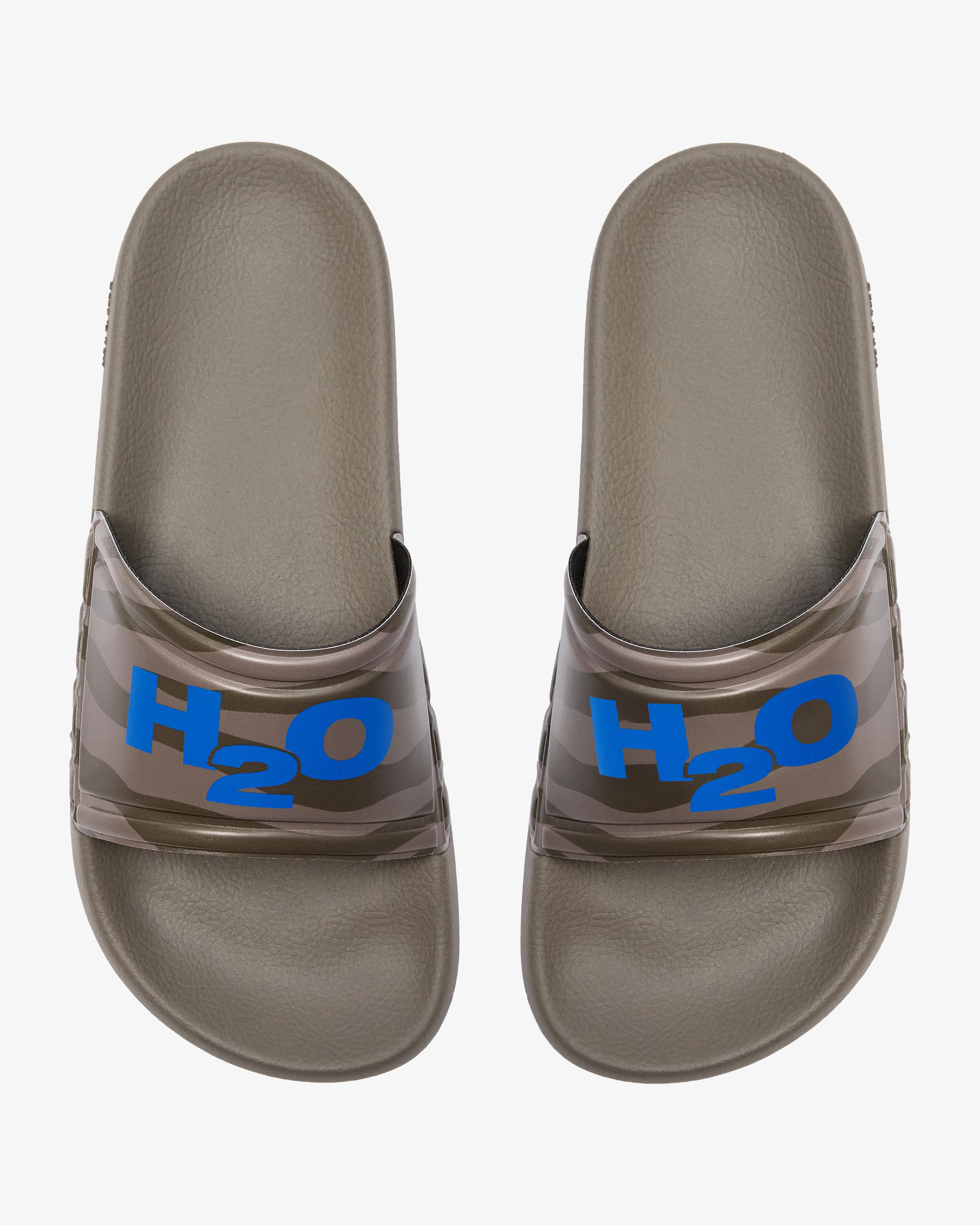 Resort Print Badesandal - Dusty Oak/Cobalt Blue