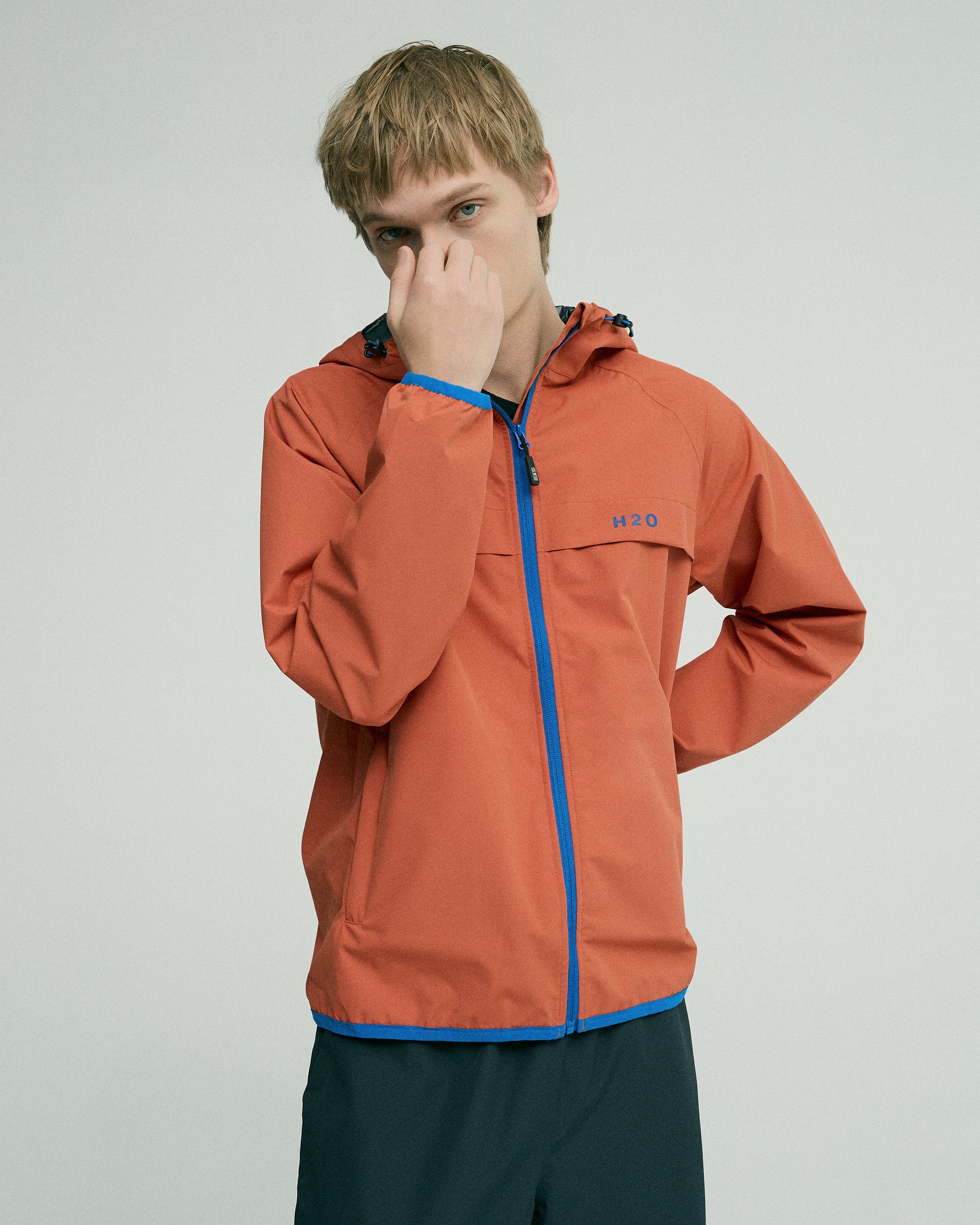 H2O Rømø Festival Rain Jacket Rain Wear 7024 Autumn Leaf/Blue