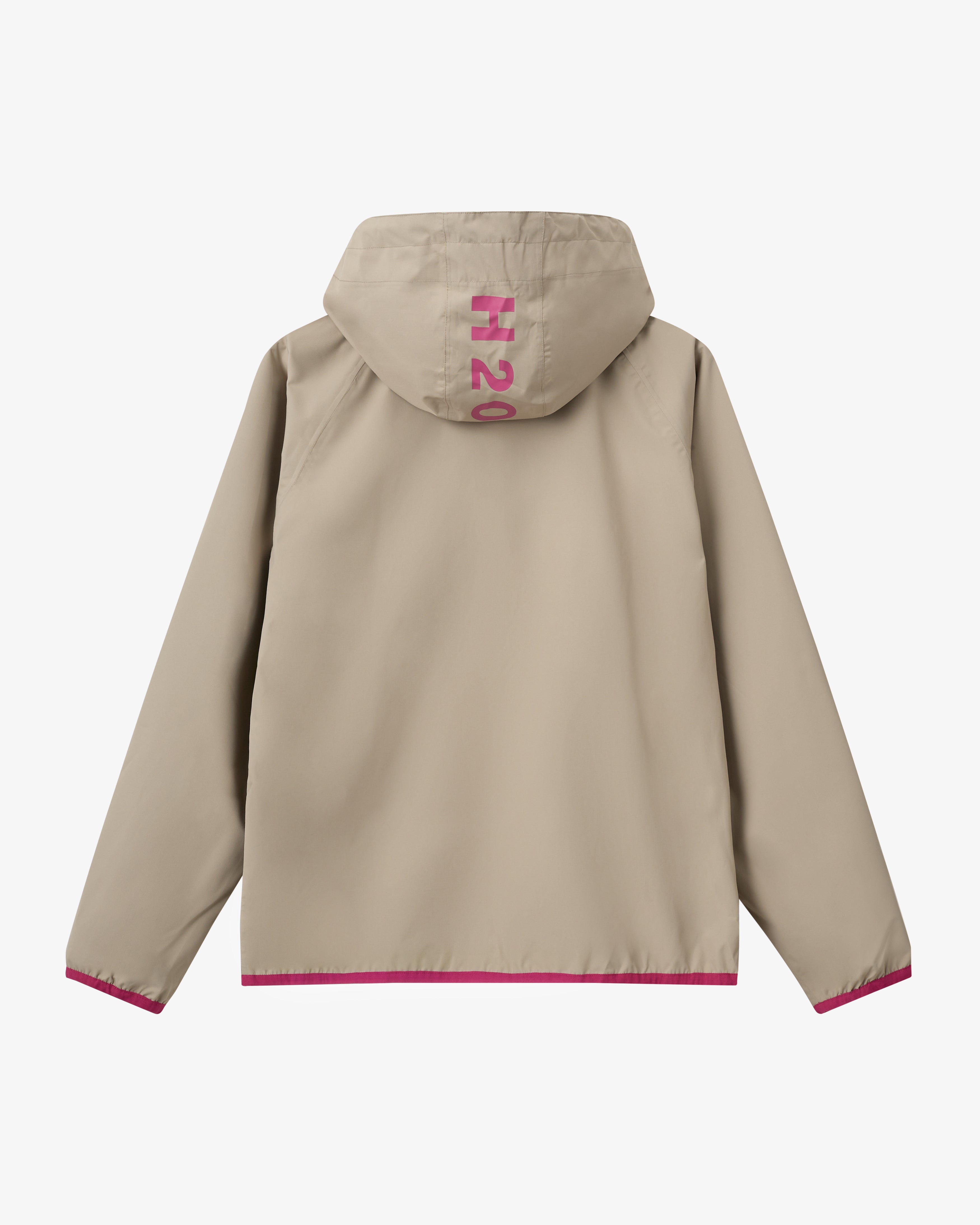 Rømø Festival Rain Jacket - Warm Grey/Wild Pink