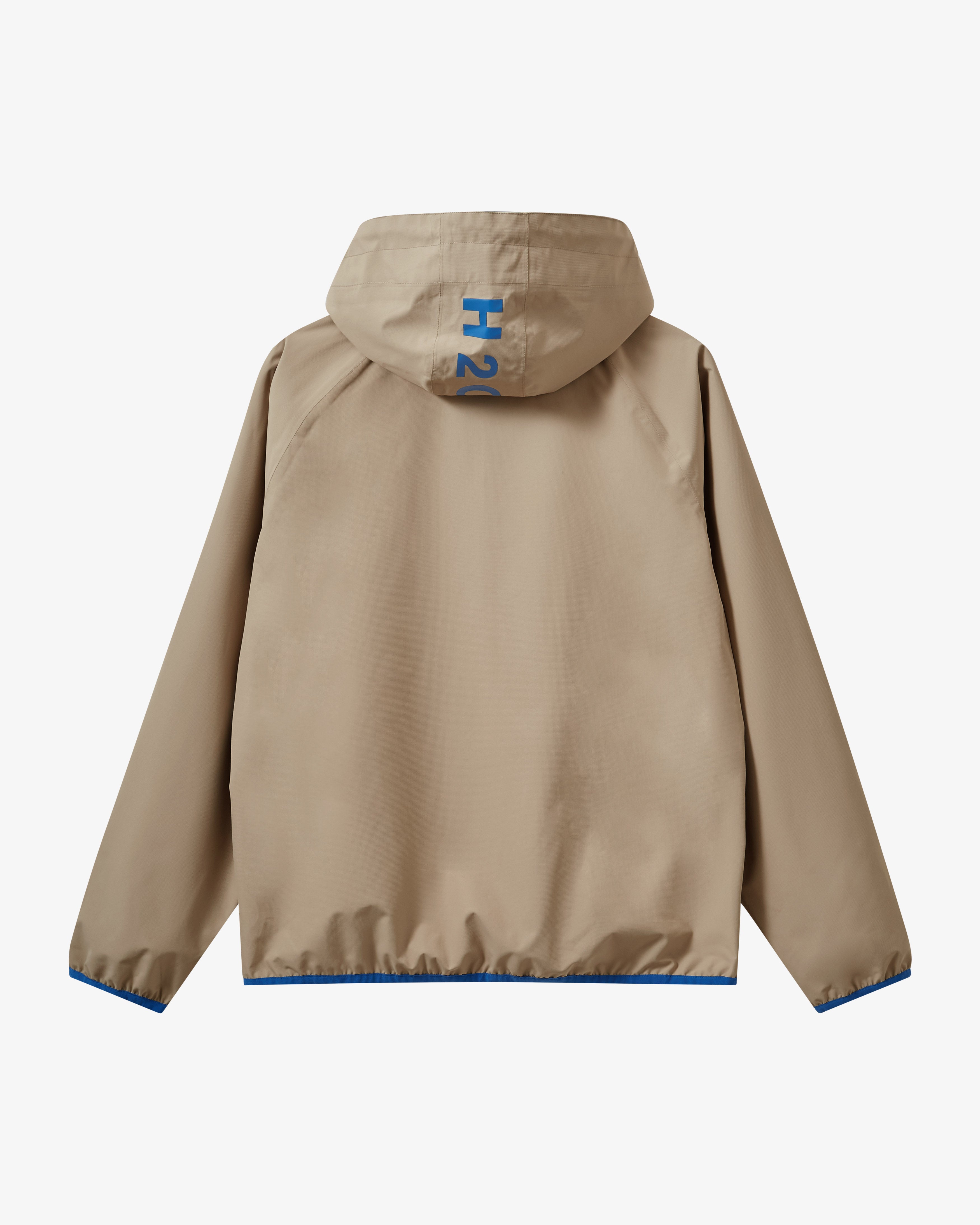 Rømø Festival Rain Jacket - Warm Grey/Blue