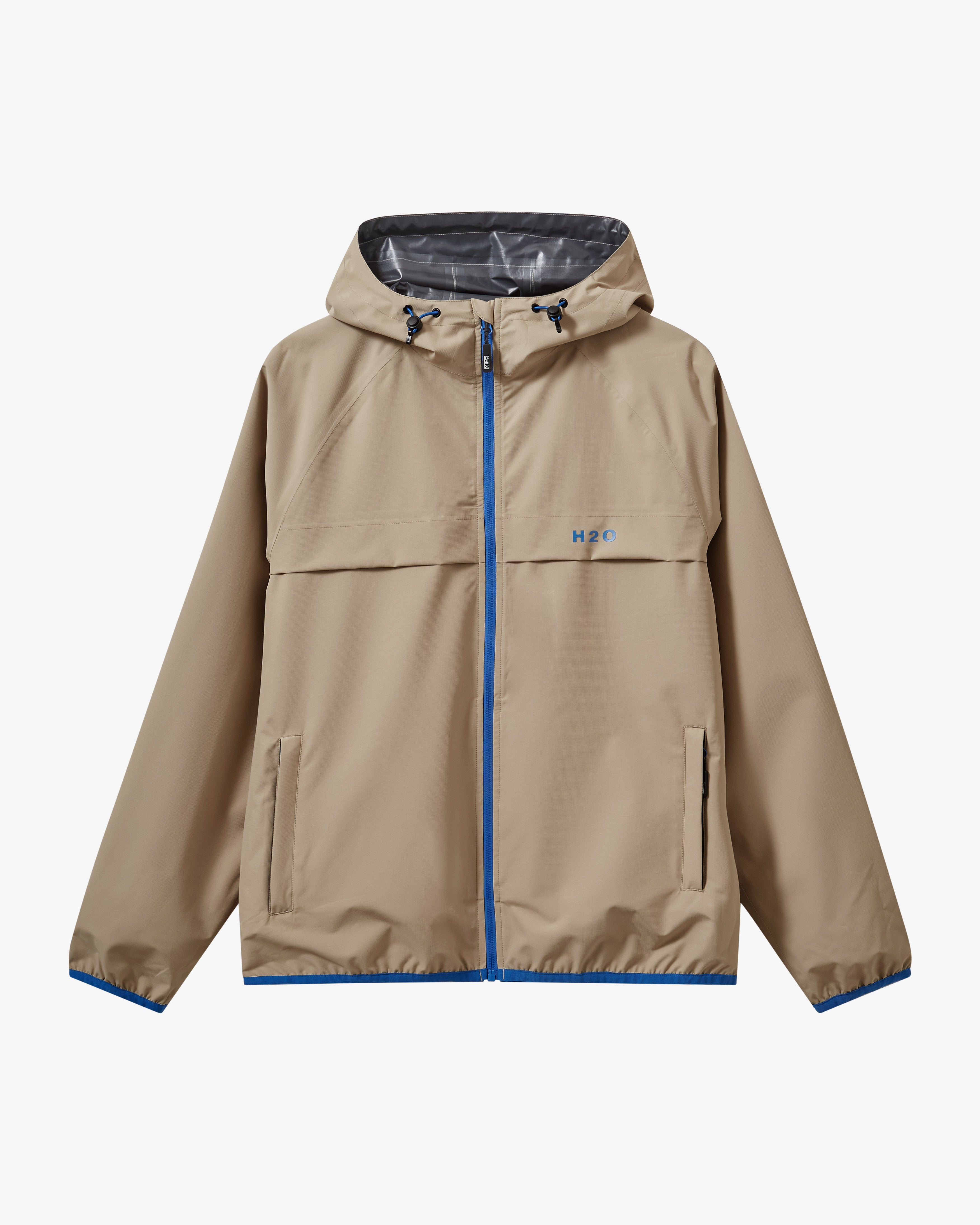 Rømø Festival Rain Jacket - Warm Grey/Blue