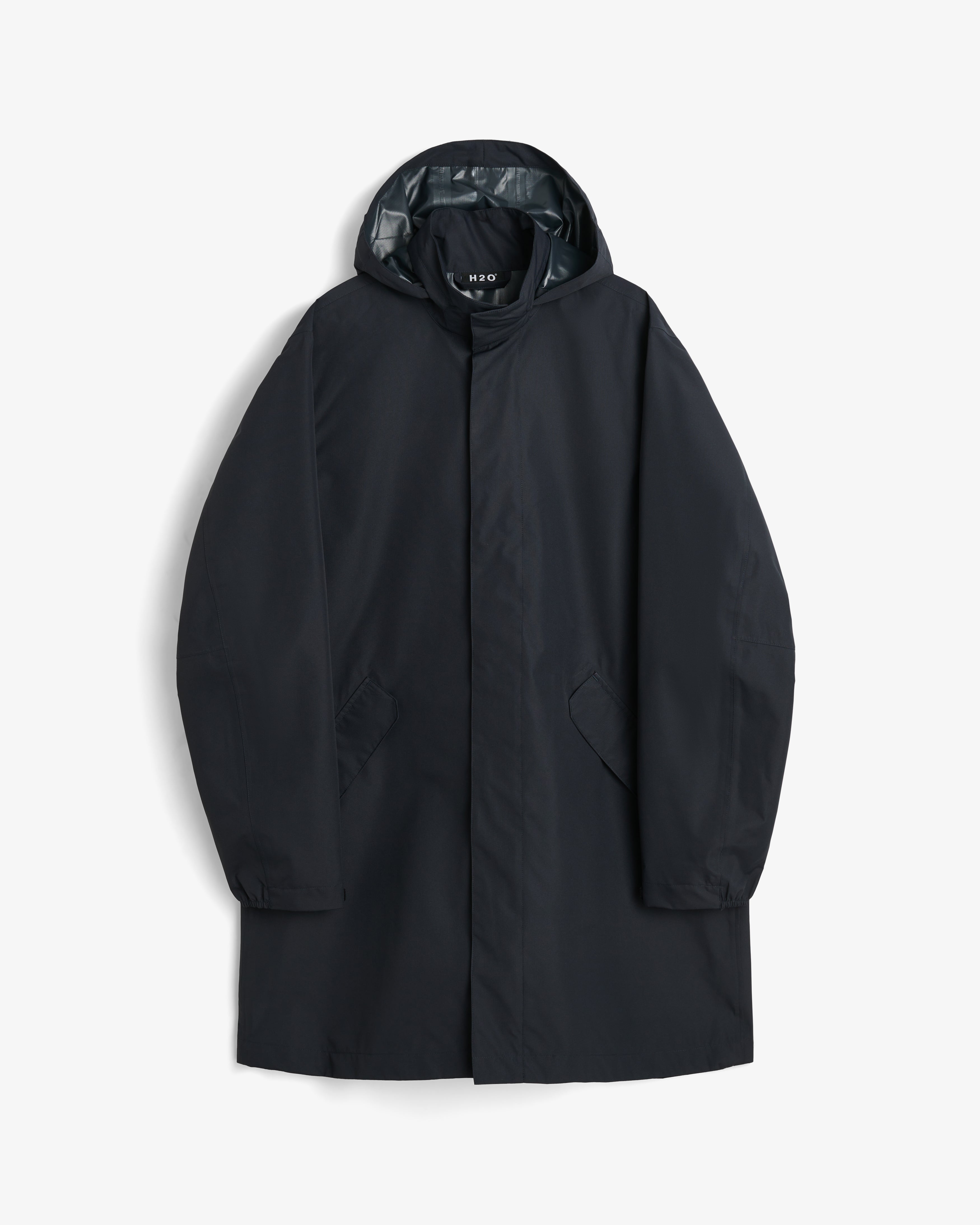 H2O Basic Rømø LW Long Rain Jacket Rain Wear 2500 Navy