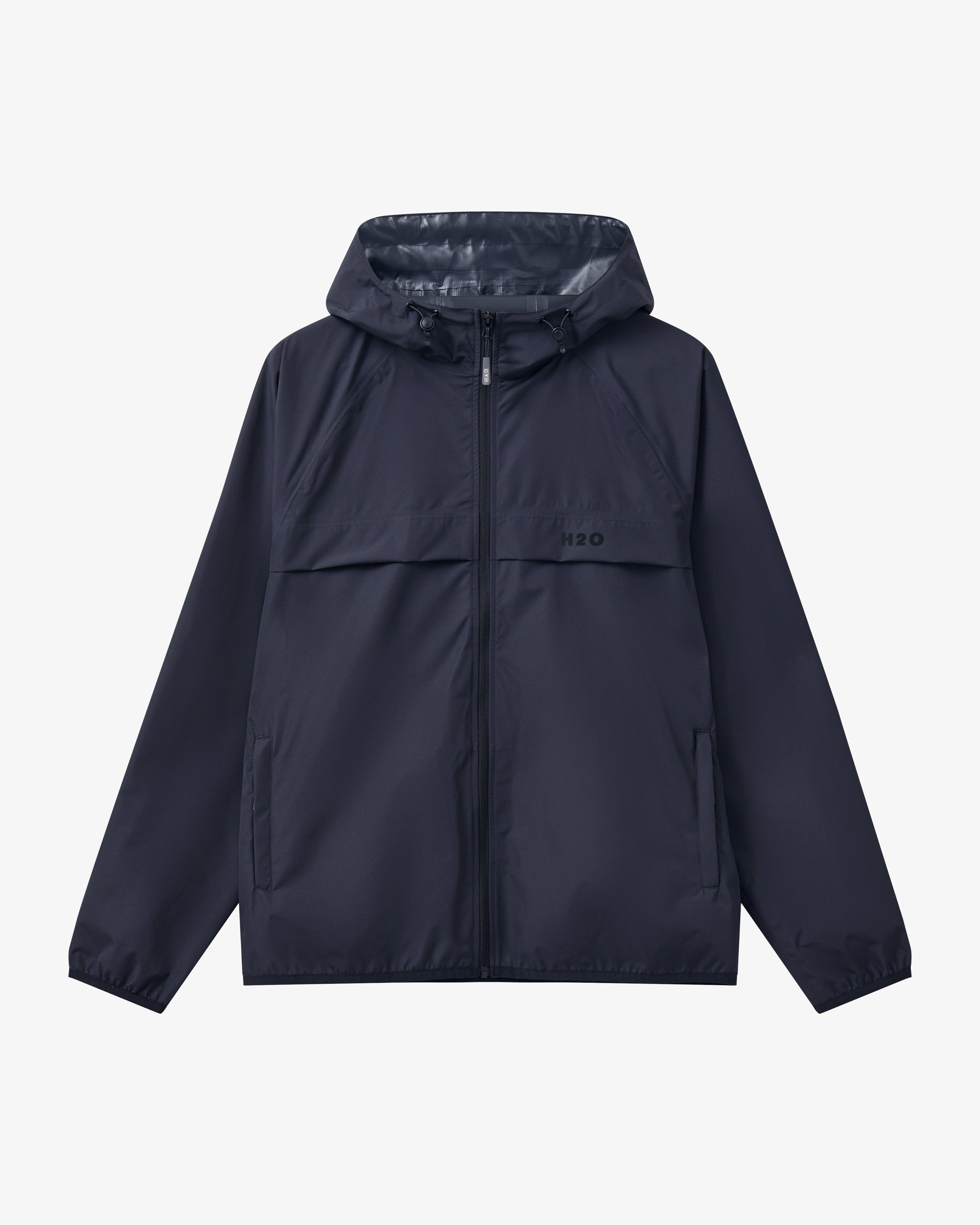 H2O Basic Rømø LW Packable Rain Jacket Rain Wear 2500 Navy