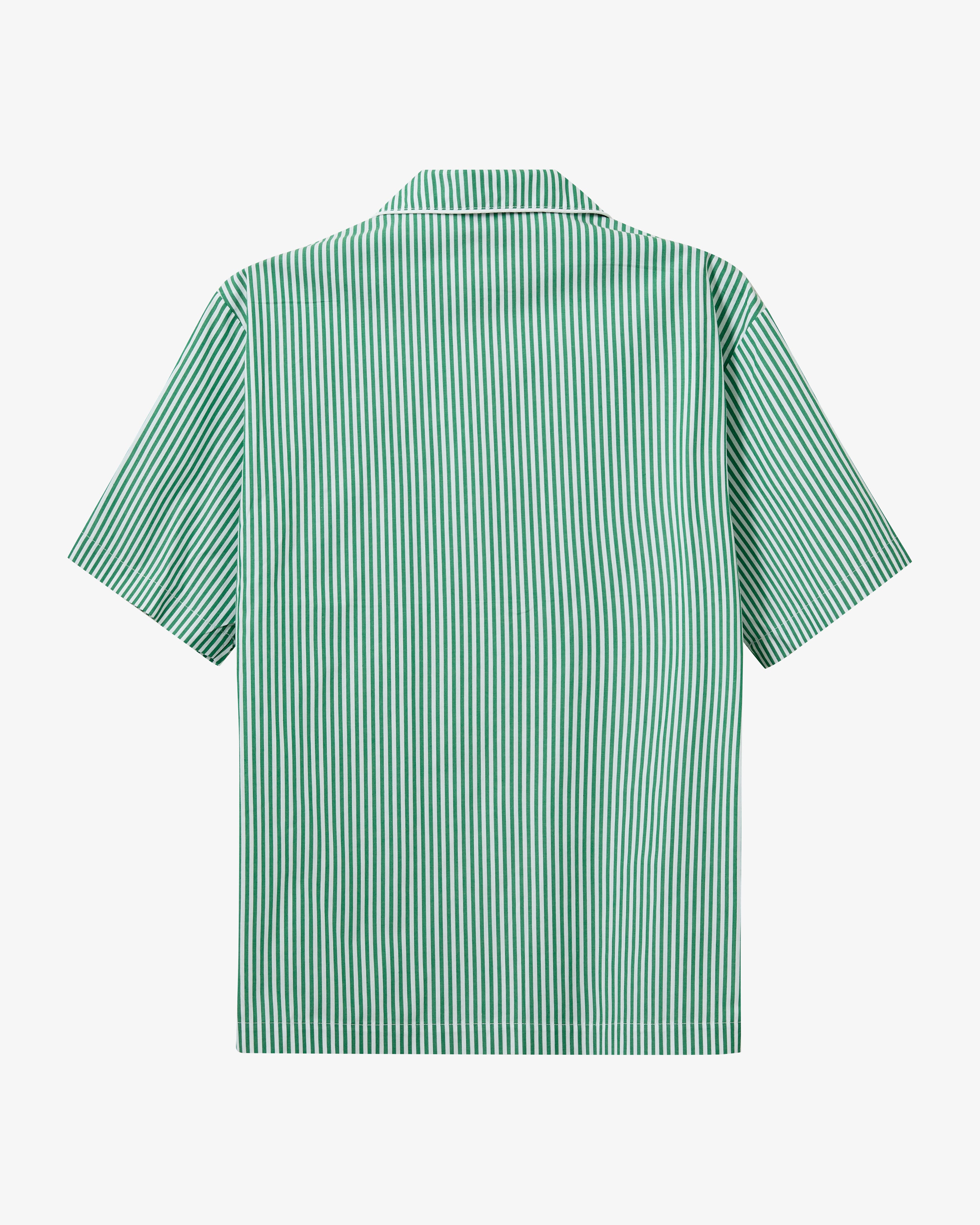 Rønne Essential Pajamas Shirt - Green/White