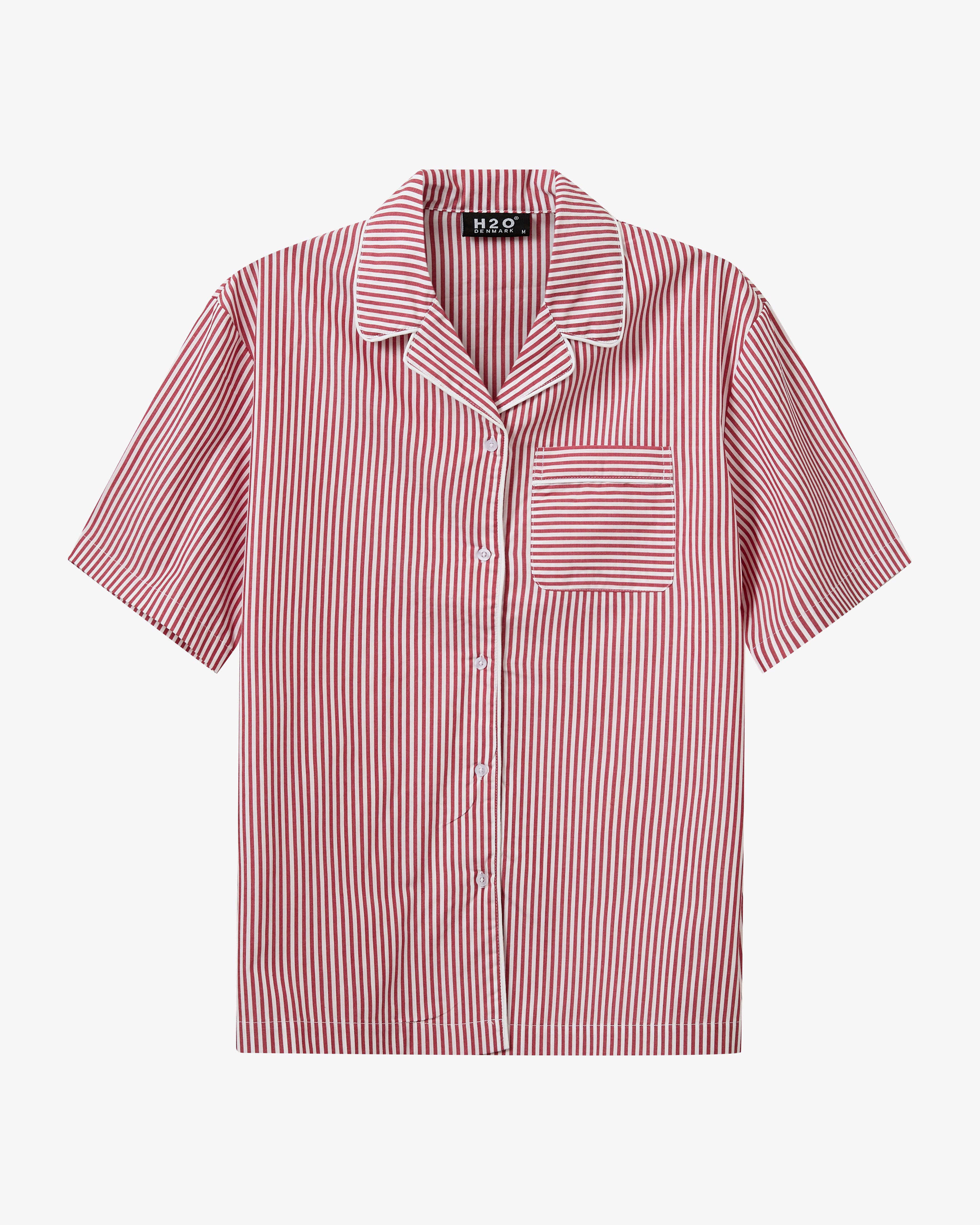 Rønne Essential Pajamas Shirt - Red/White