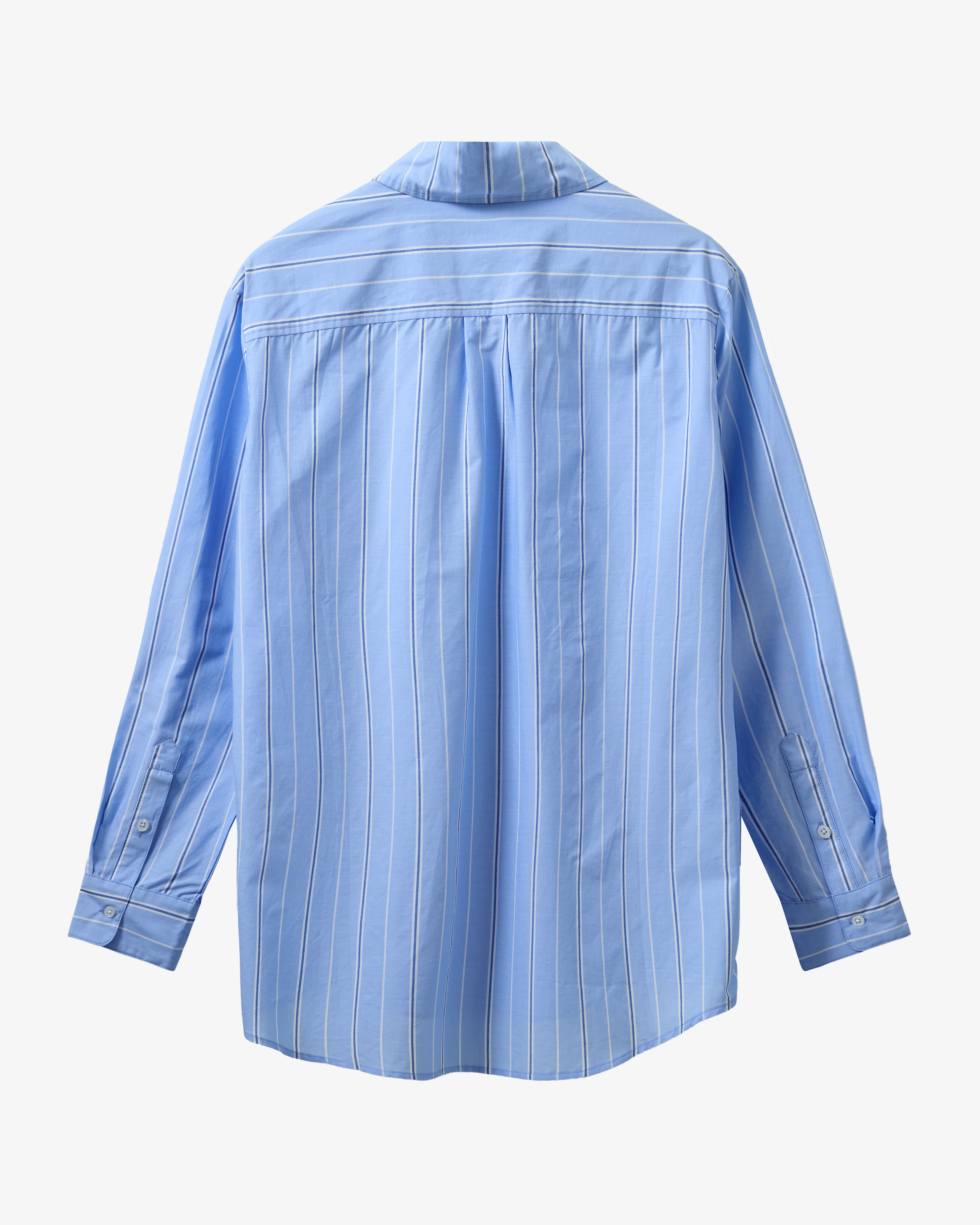Rønne Essential Pajamas Shirt L/S - Light Blue/White/Blue