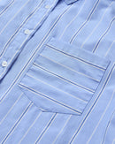 H2O Basic Rønne Pyjamas Shirt Pants 7046 Light Blue/White/Blue