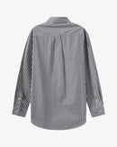 H2O R&D Rønne Pyjamas Shirt L/S Pants 7081 Black/White Stripe