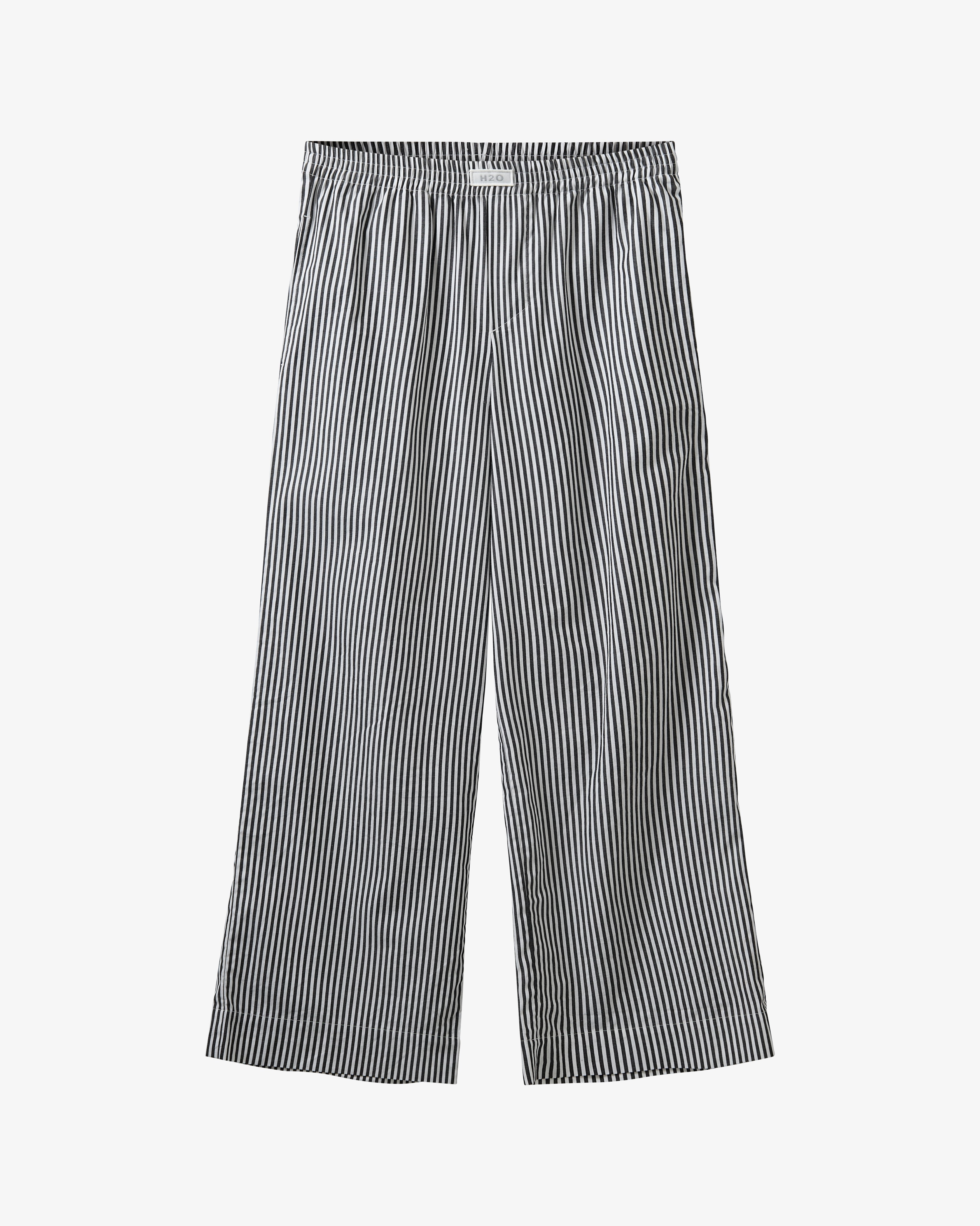 Rønne Pyjamas Pants - Black/White Stripe