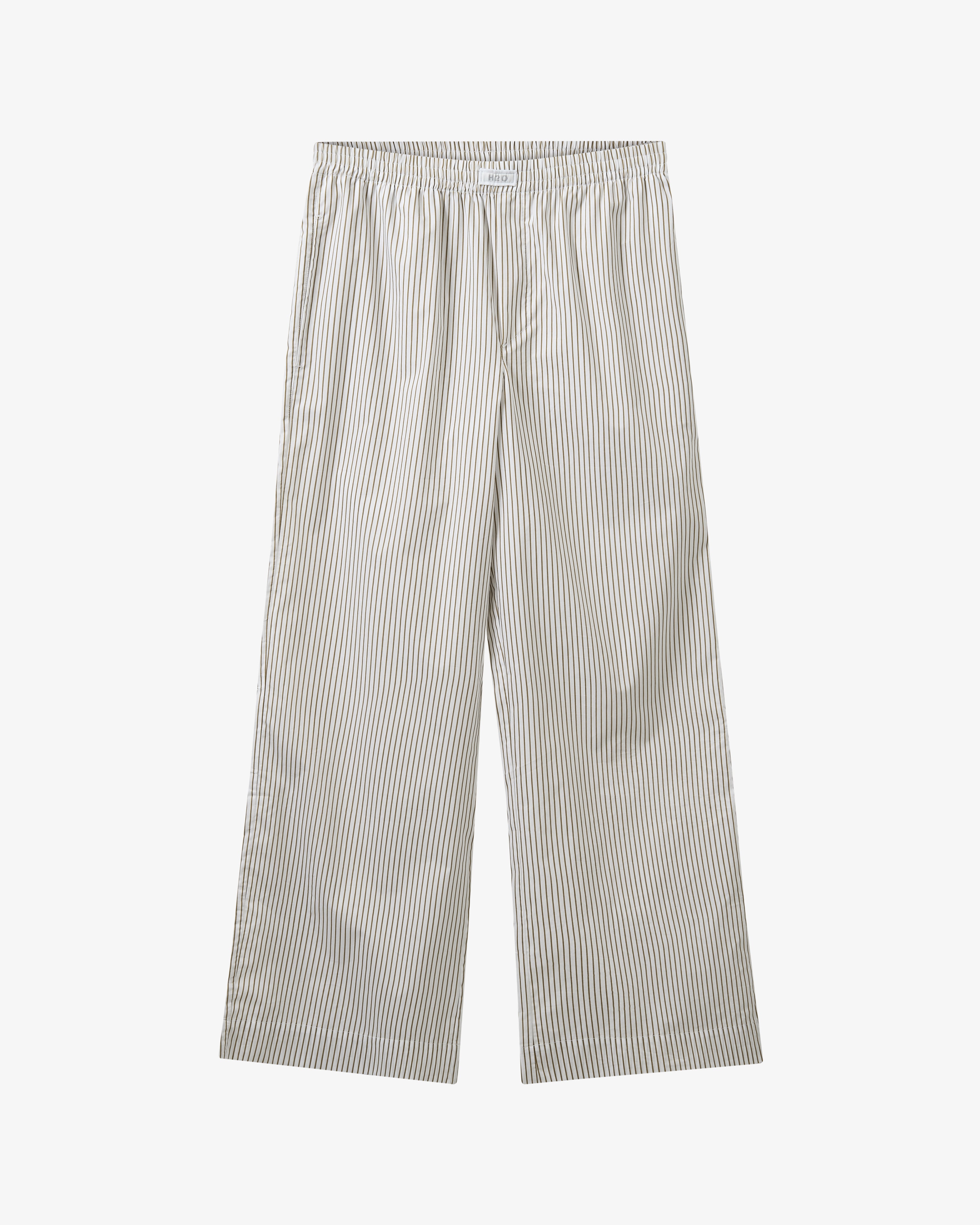 Rønne Pyjamas Pants - White/Brown