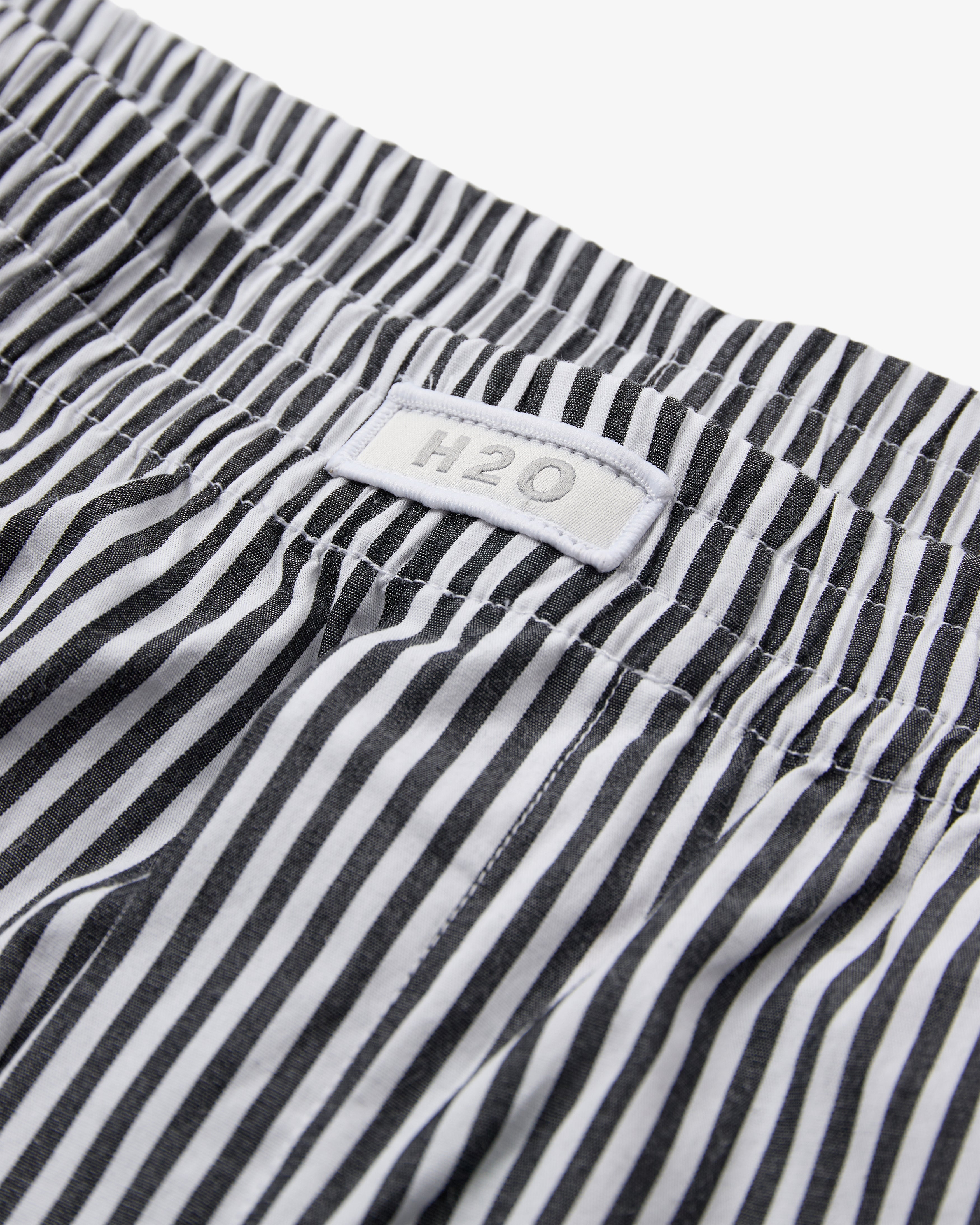 H2O R&D Rønne Pyjamas Shorts Shorts 7081 Black/White Stripe